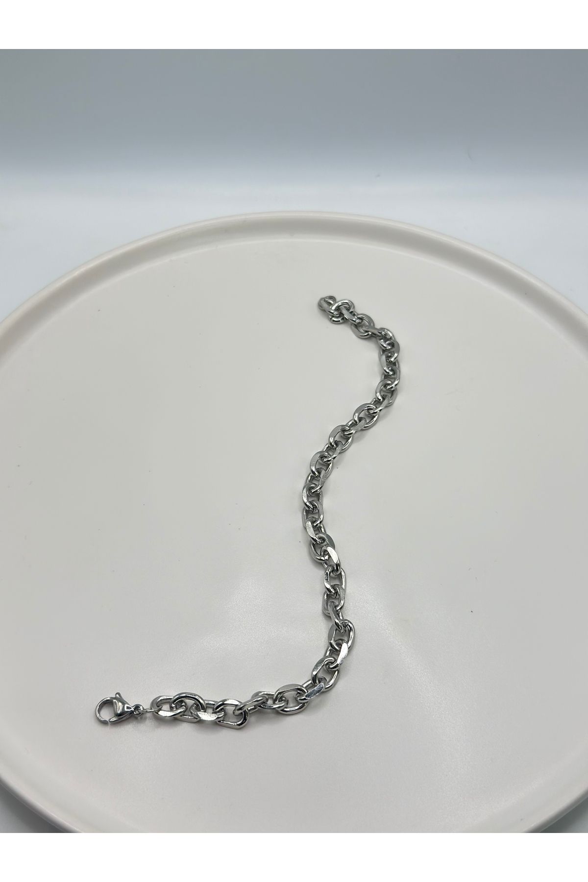becgjewelry Tiffany Ataç Model Gümüş Unisex Çelik Bileklik