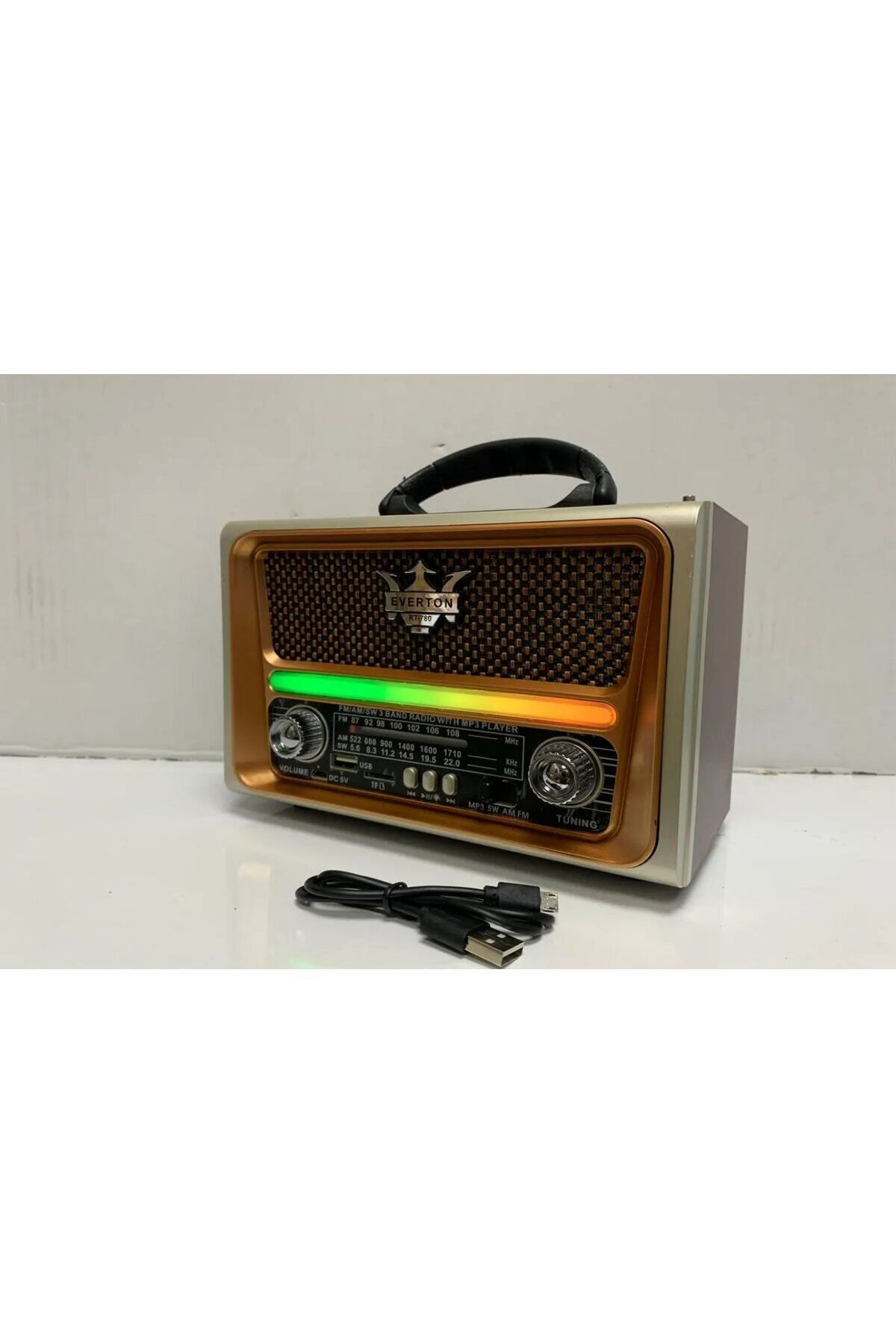 teknotrust RT-780 Bluetooth / Usb / Sd kart/ Aux/ Nostalji Radyo Müzik Kutusu Bej 2 Yıl