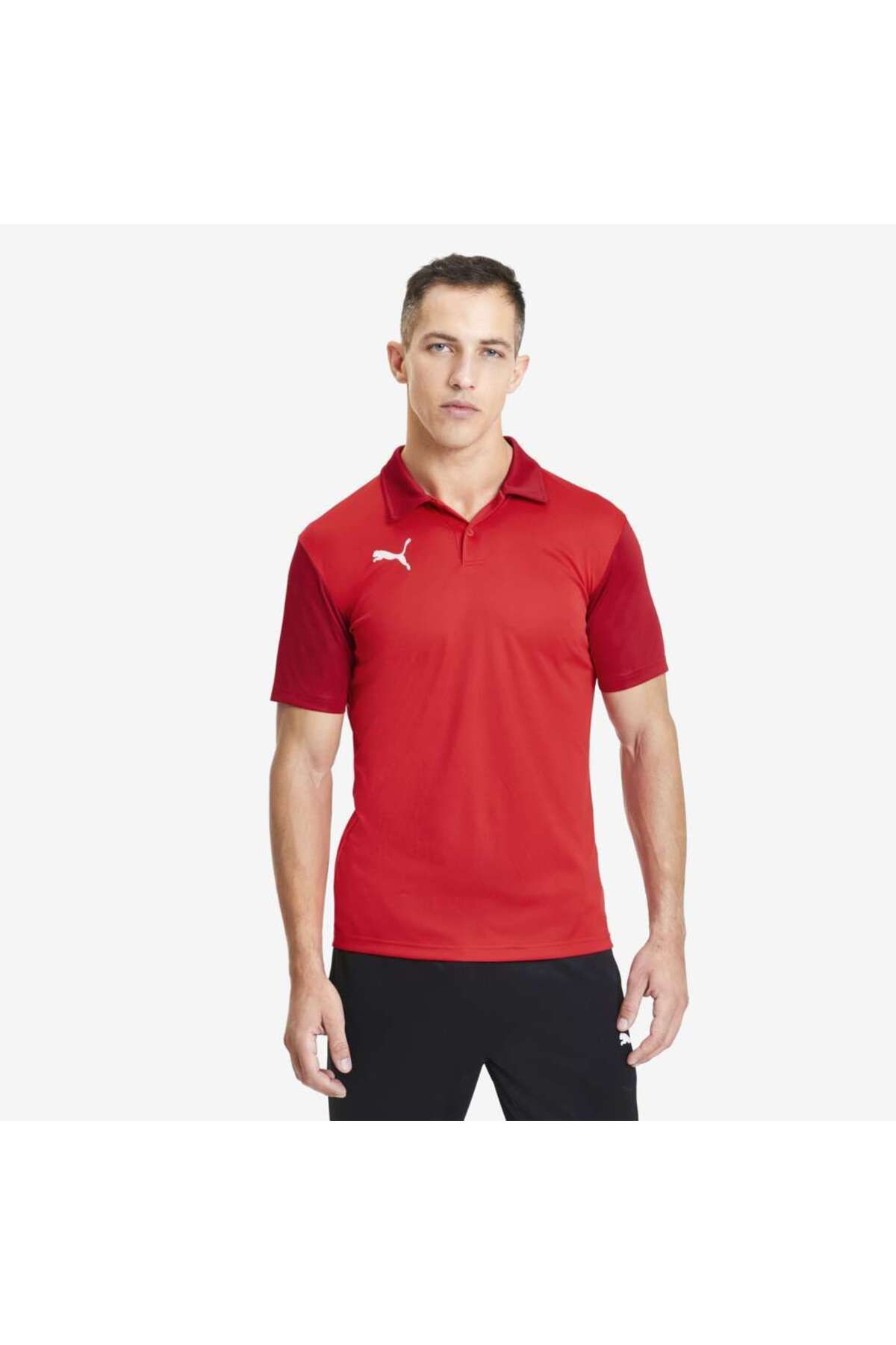Puma Team Goal 23 Sideline Erkek Kırmızı Klasik Yaka Polo Tişört