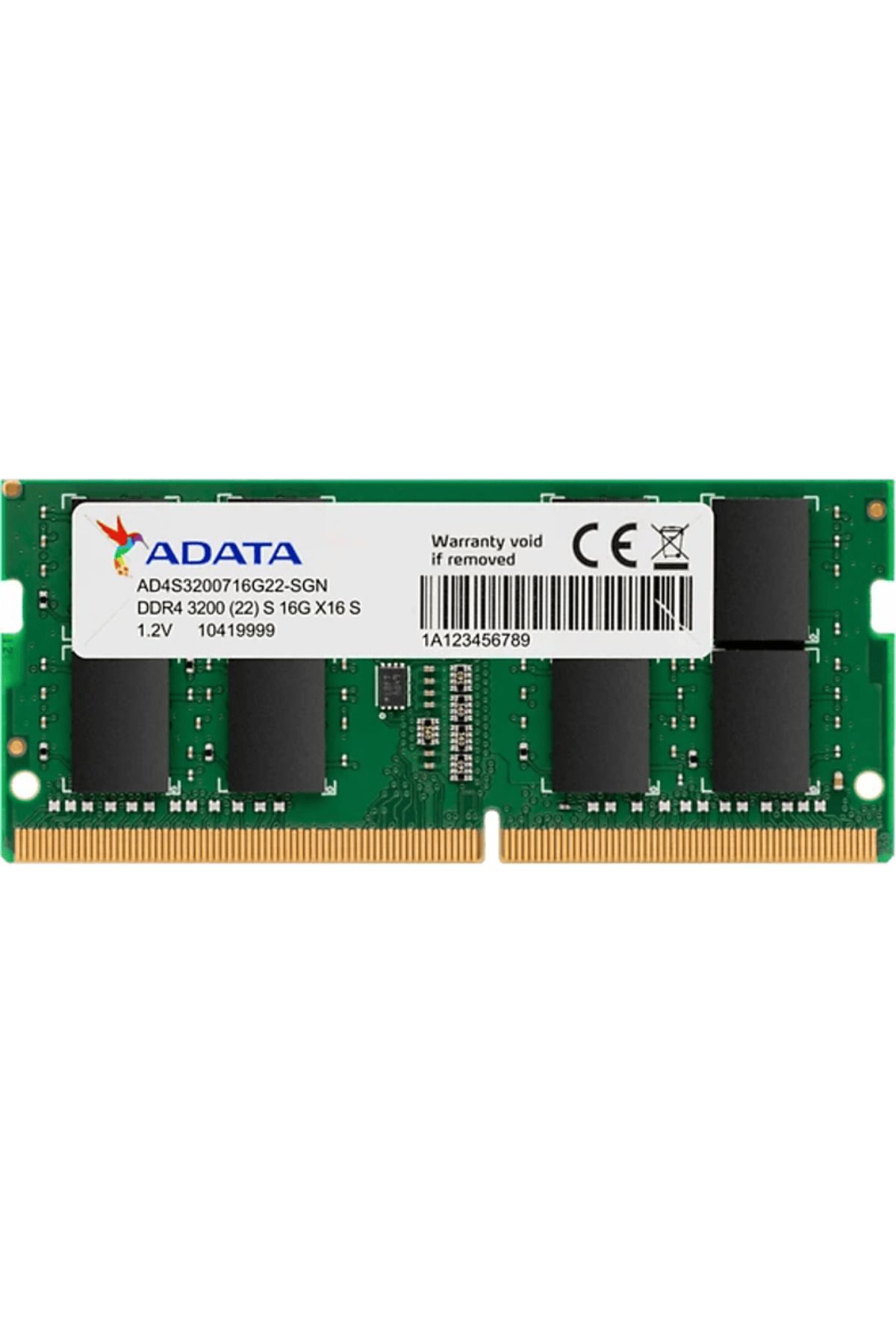 Adata Premier 8GB DDR4 3200MHz CL22 Tek Modül SODIMM Laptop Ram AD4S32008G22-SGN uyumlu