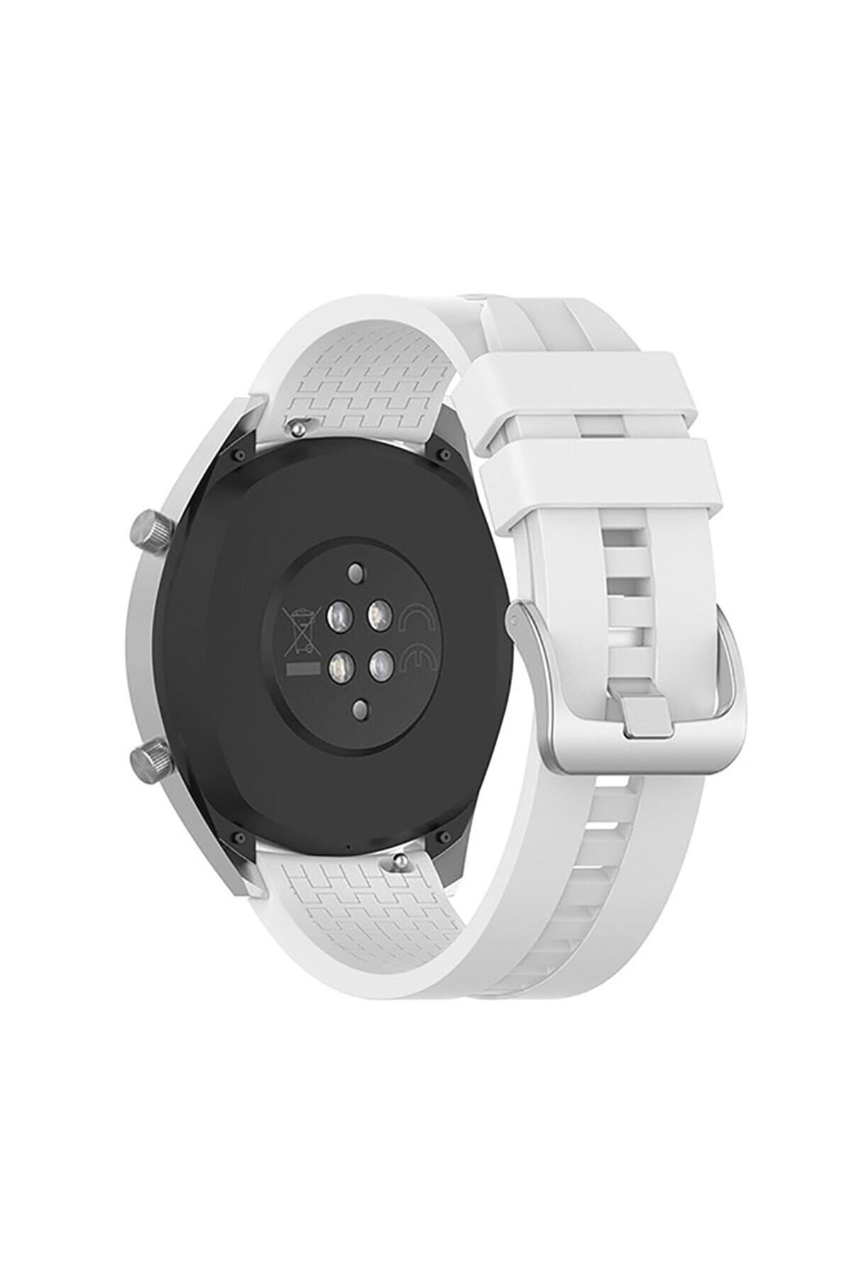 CONOCER Huawei Watch Gt3 Pro Seramik 43mm Uyumlu Silikon Yumuşak Doku Desenli (20mm) Kordon