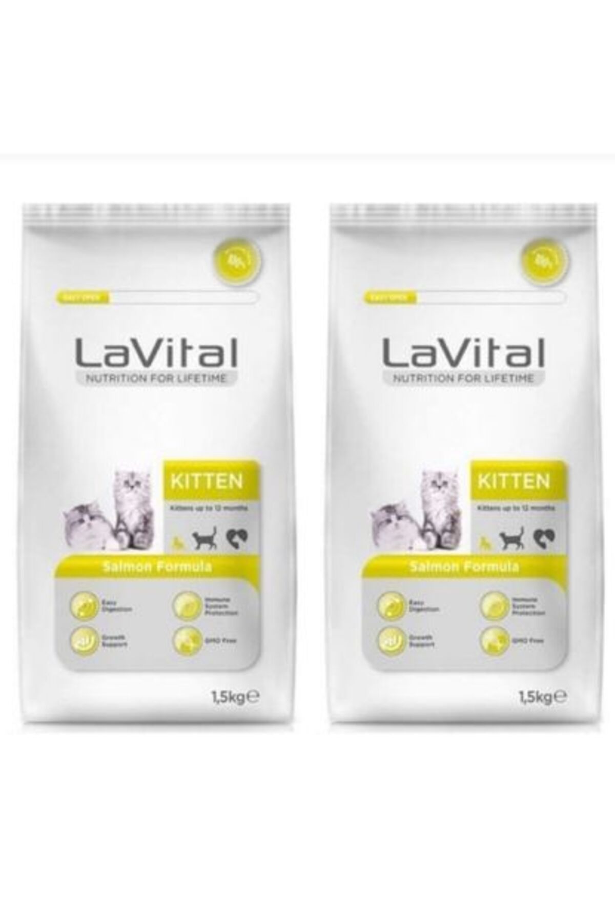 La Vital Kitten Somonlu Yavru Kedi Maması 1,5 Kg X 2 Adet