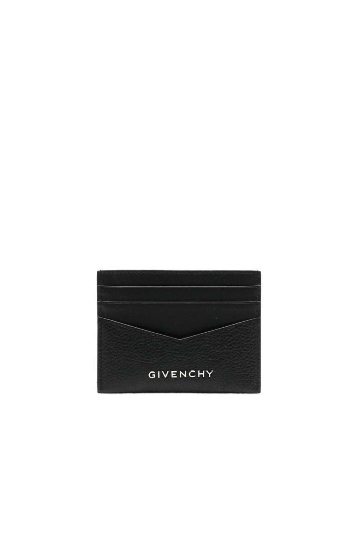 Givenchy Black Logo-Plaque Leather Cardholder