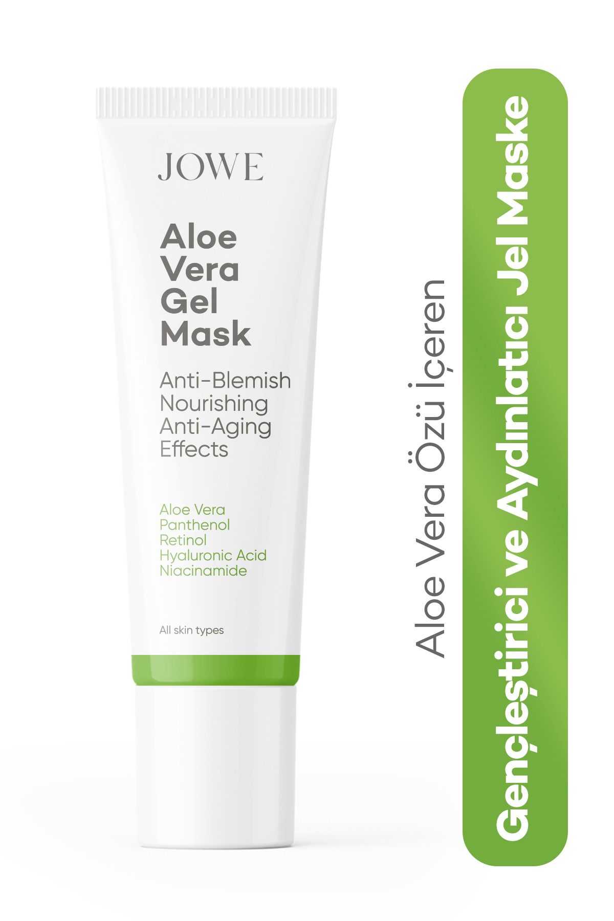 JOWE Aloe Vera Özü Içeren Gençleştirici Ve Aydınlatıcı Jel Maske Aloe Vera Gel Mask 40 ml