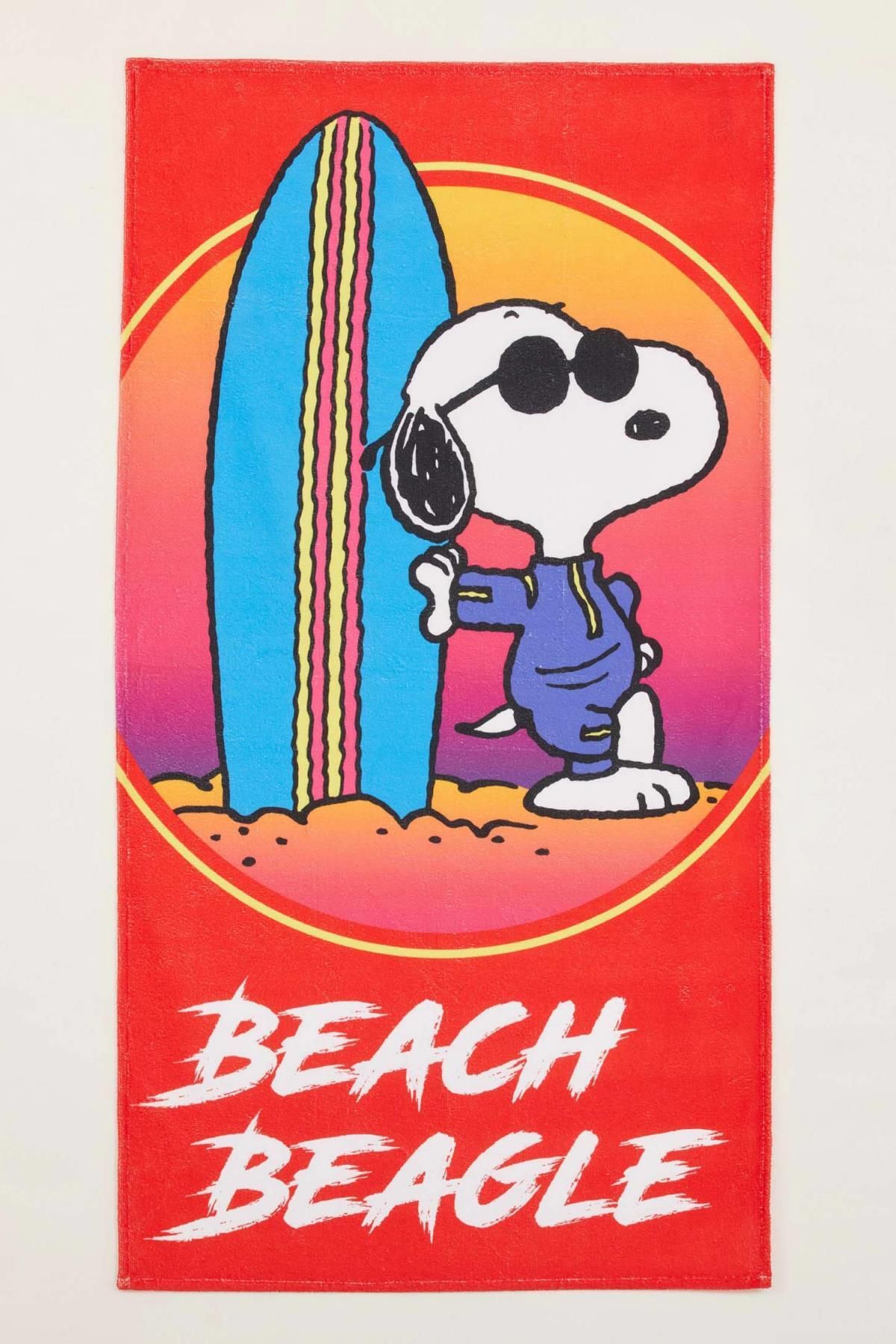 Defacto Erkek Çocuk Snoopy Lisanslı Plaj Havlu Z9577a623sm