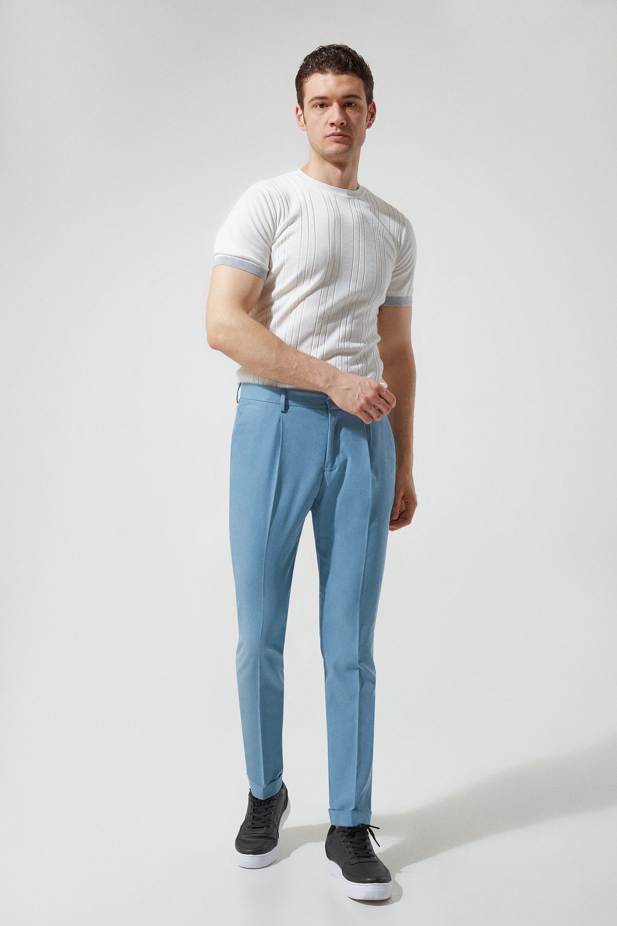 Tween Slim Fit Açık Mavi Bi Stretch Tencell Kumaş Pantolon