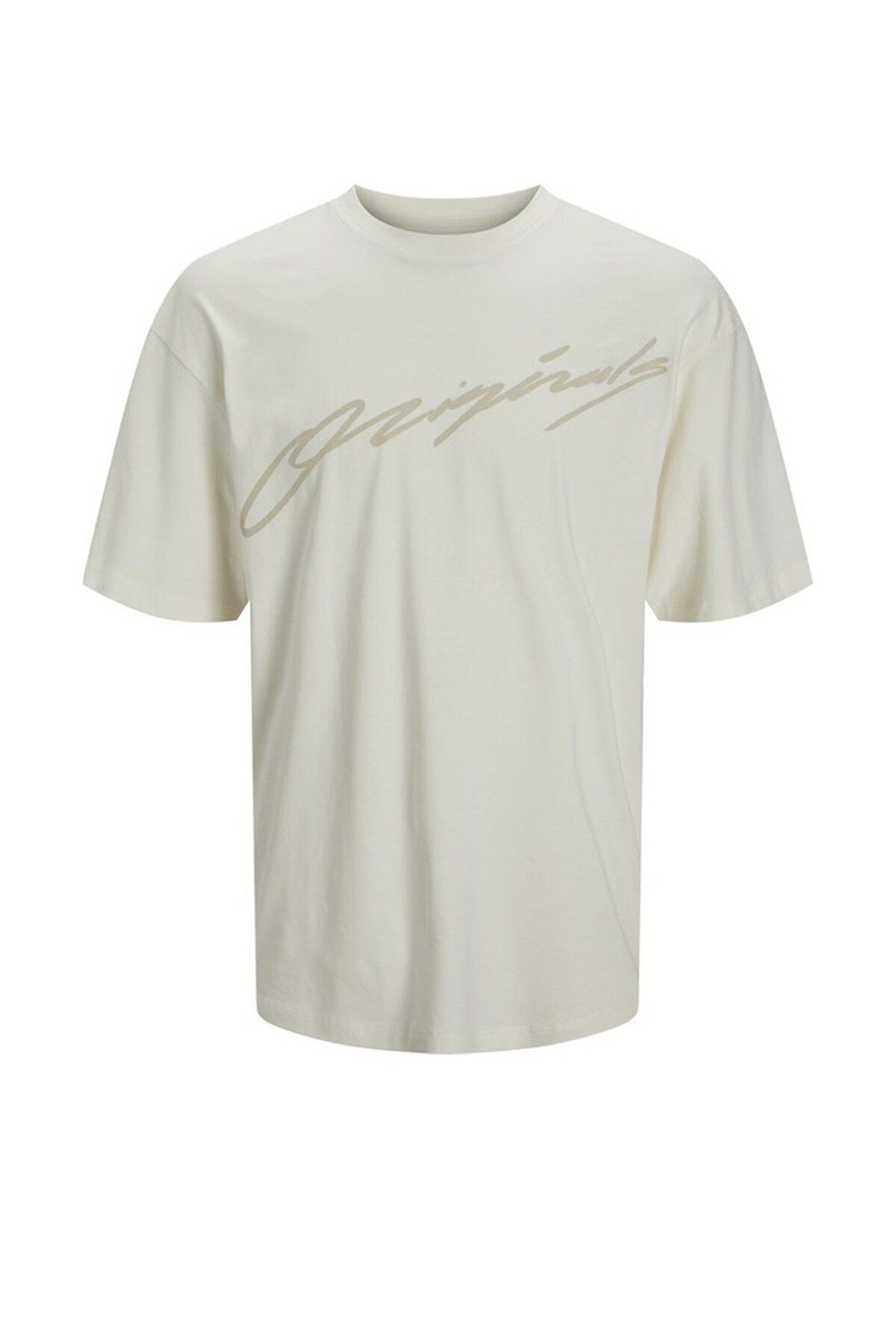 Jack & Jones Jorend Scrıpt Tee Ss Crew Neck Blk White