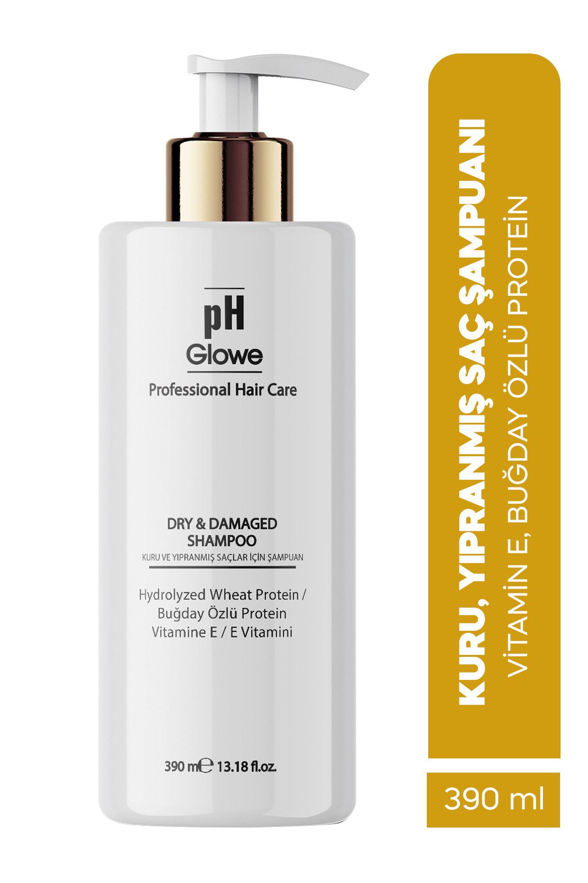 PHGLOWE Kuru Ve Yıpranmış Saçlar Için Şampuan 390 ml Ph Glowe