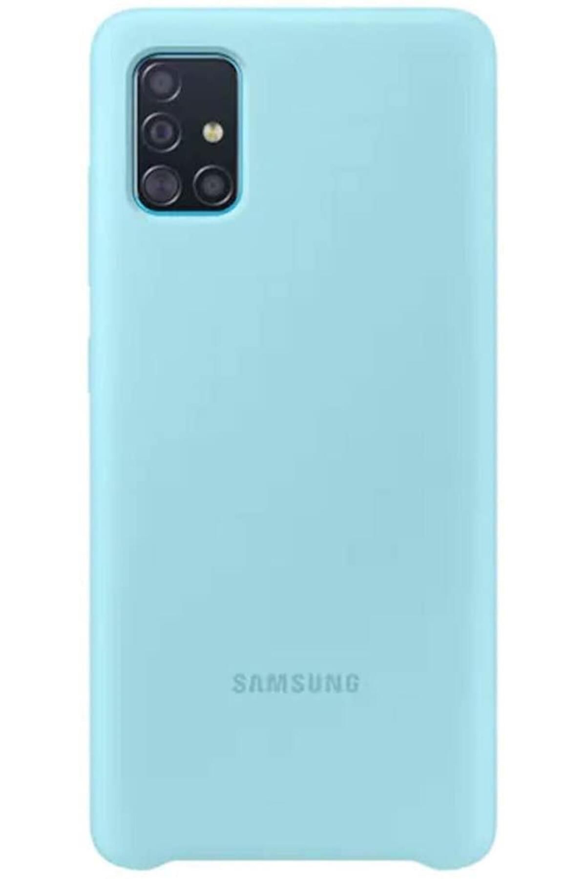 Samsung Galaxy A51 Silikon Kılıf Mavi Ef-pa515tlegww