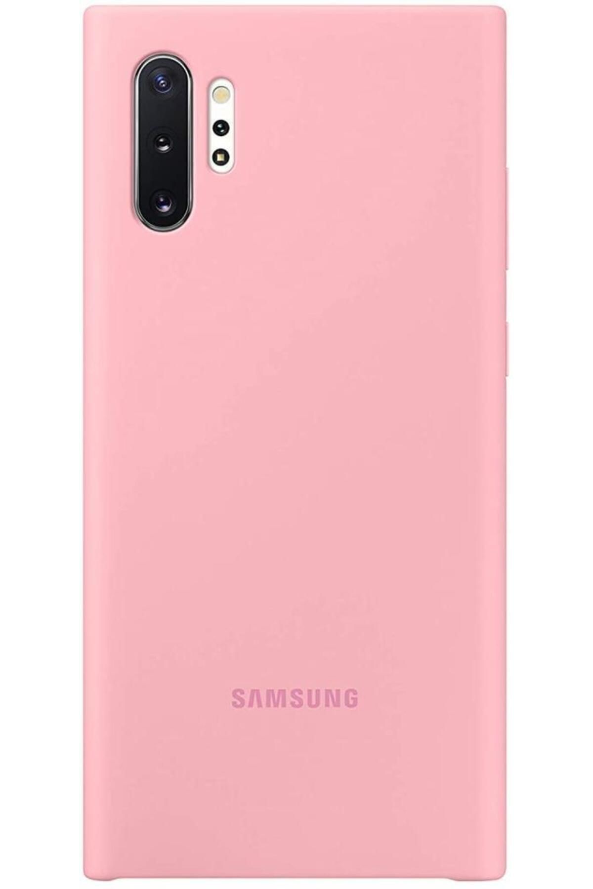 Samsung Galaxy Note 10 Plus Kılıf Silicone Cover Pembe Ef-pn975tpegww