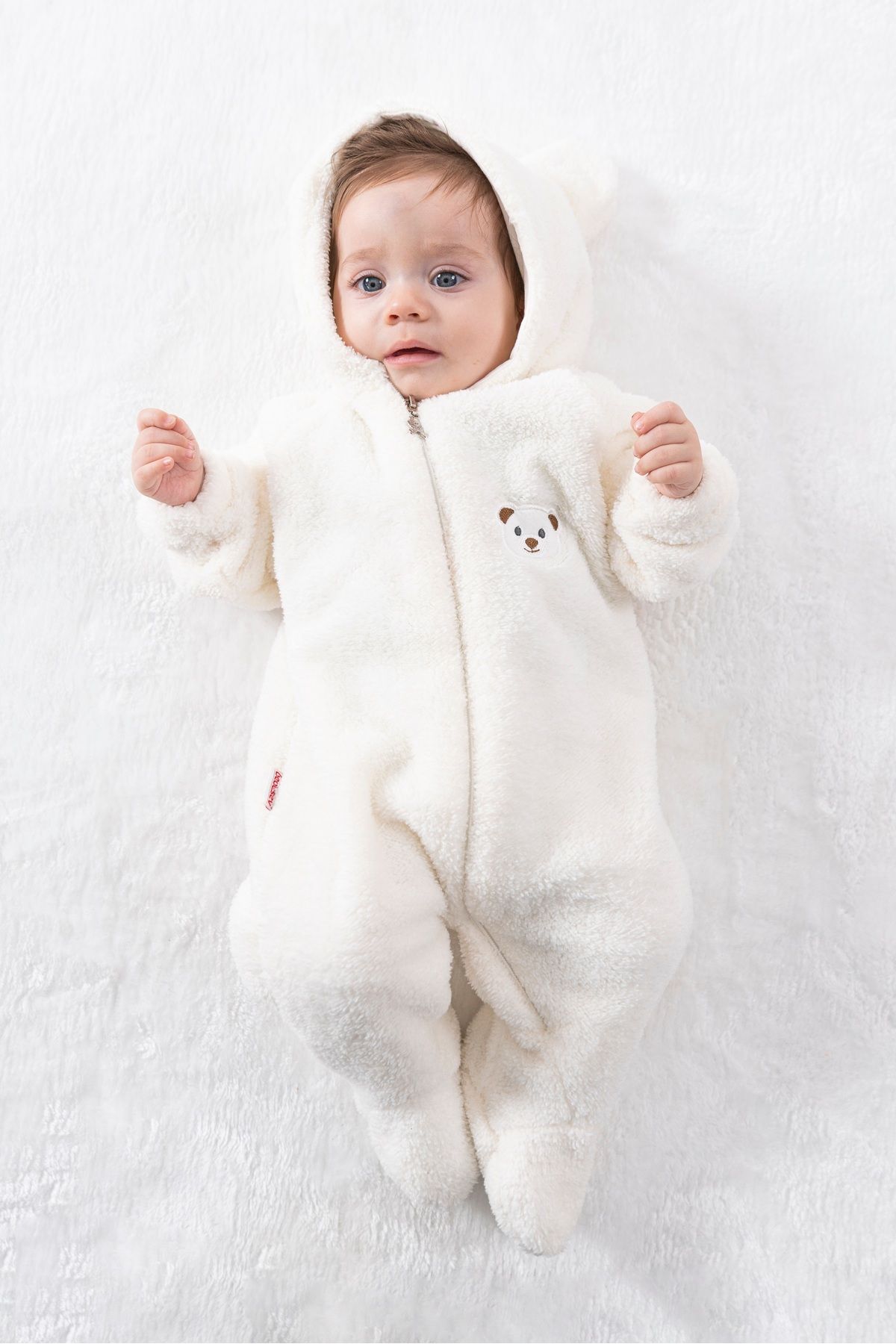 Baby Animals Welsoft Peluş Unisex Fermuarlı Kışlık Bebek Uyku Tulumu Bebek Tulumu Çocuk Tulumu Çocuk Kostümü TLMA