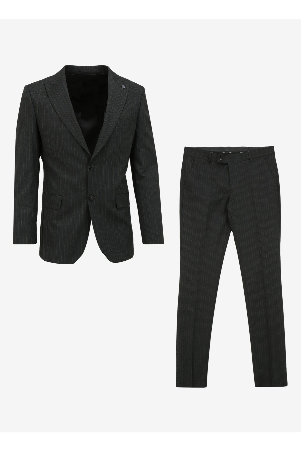 Dufy Standart Bel Slim Fit Antrasit Erkek Takım Elbise DU1234204003