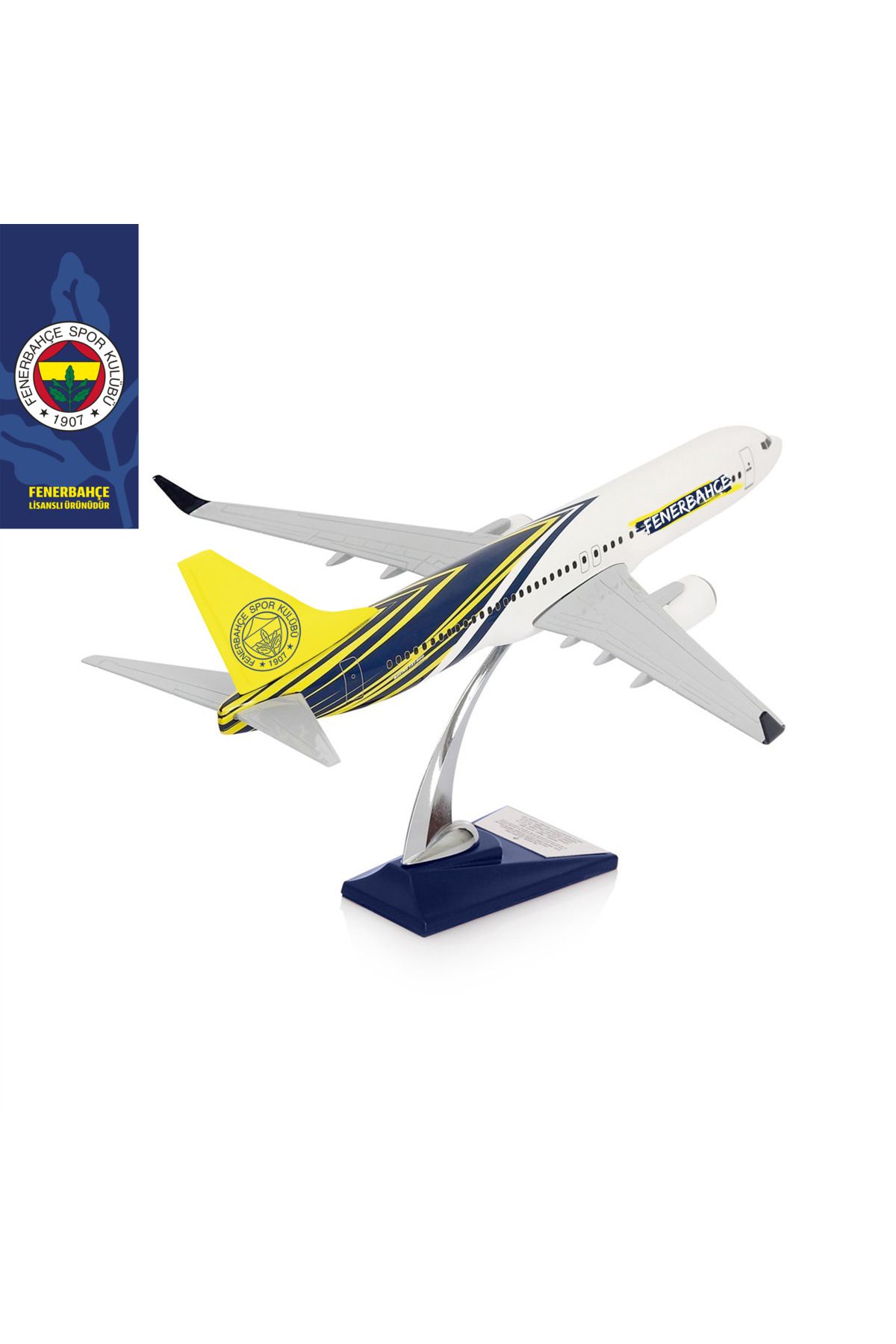 zekupp Boeing 737-800 1/100 Ölçek Fenerbahçe Lisanslı Tasarım Maket Uçak