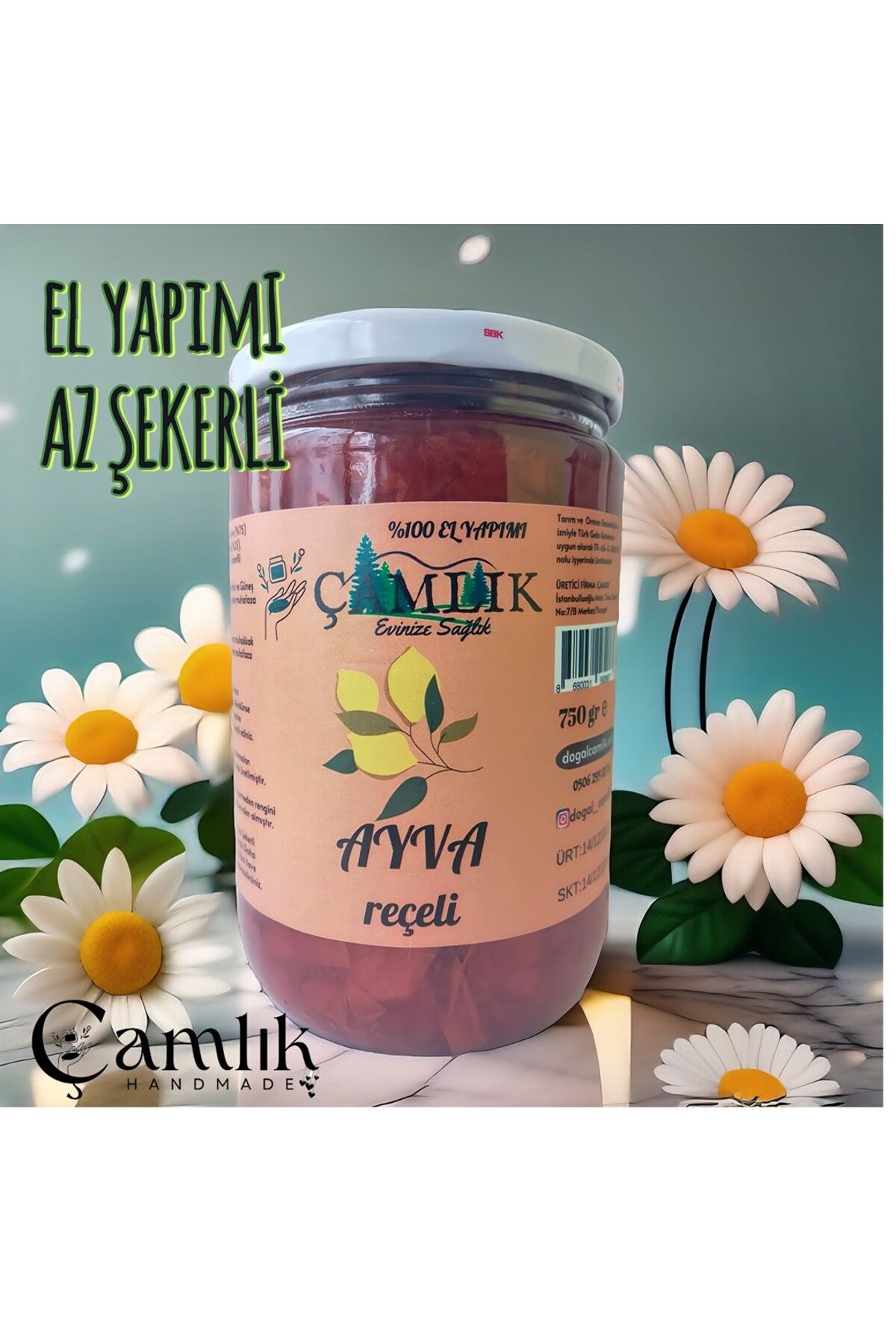 ÇAMLIK Ayva Reçeli 750 Gram (el Yapımı)