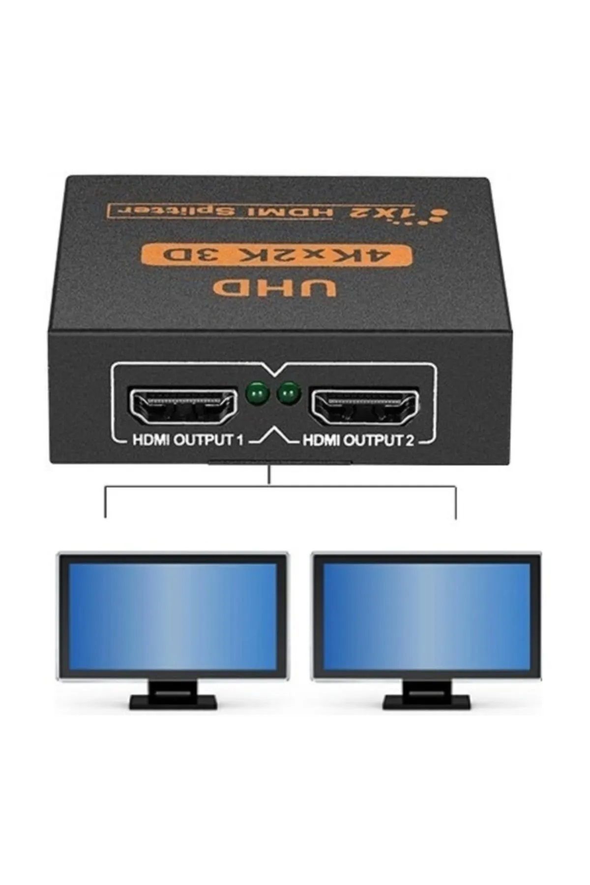 MAXGO 2123 4k 2 Port Hdmi Splitter Switch Çoklayıcı Çoğaltıcı Ekran Adaptör