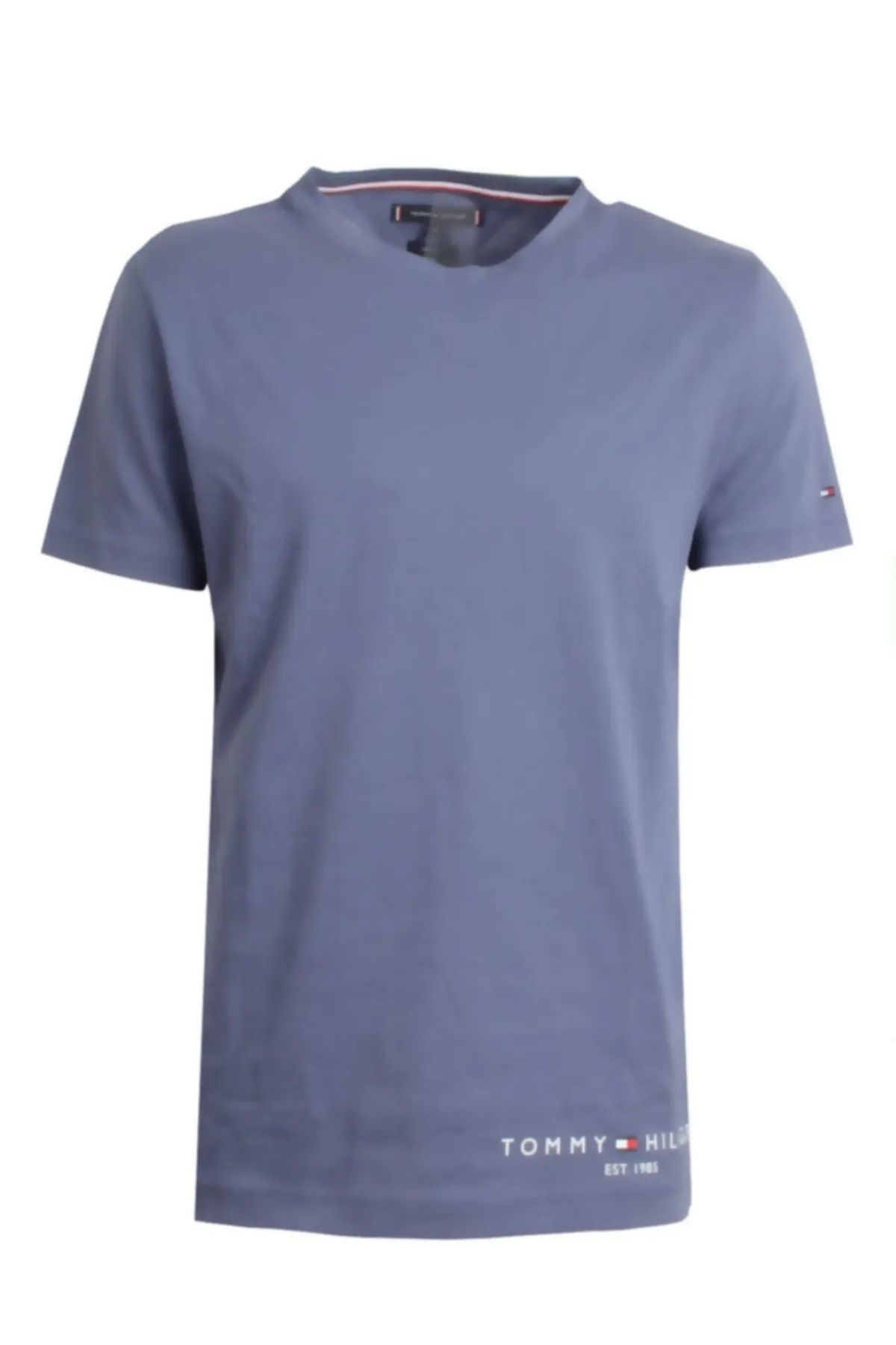 Tommy Hilfiger Logo Baskılı Regular Fit T-Shirt Organik Pamuk