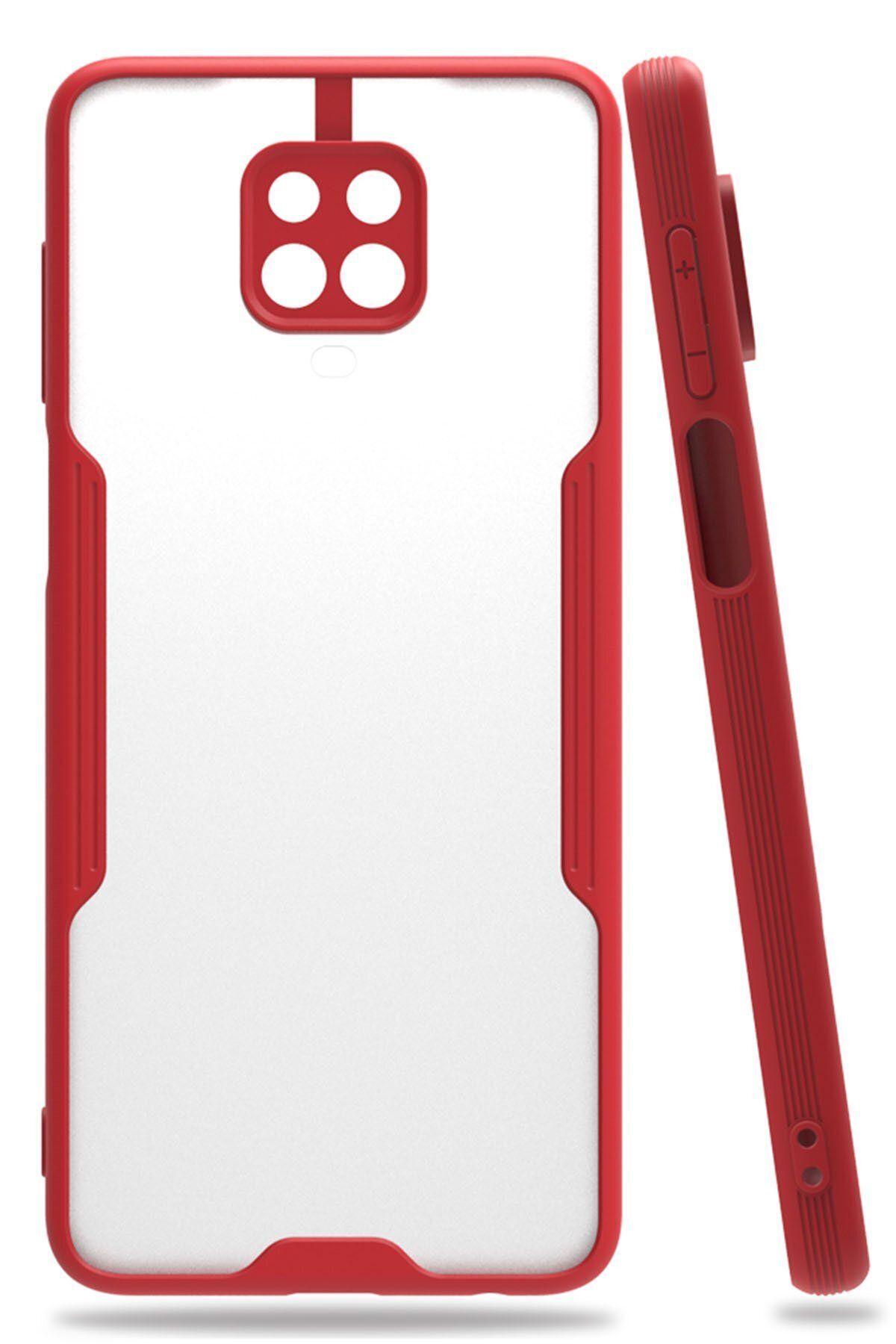 cepmoda Xiaomi Redmi Note 9S Kırmızı Renkli Ultra İnce Telefon Kılıfı Slim Kapak