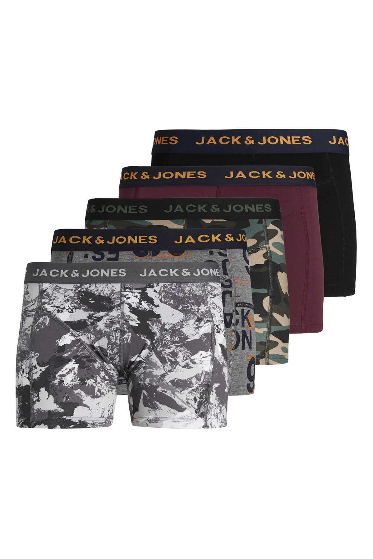 Jack & Jones Erkek 5'li Boxer Paketi - Peta