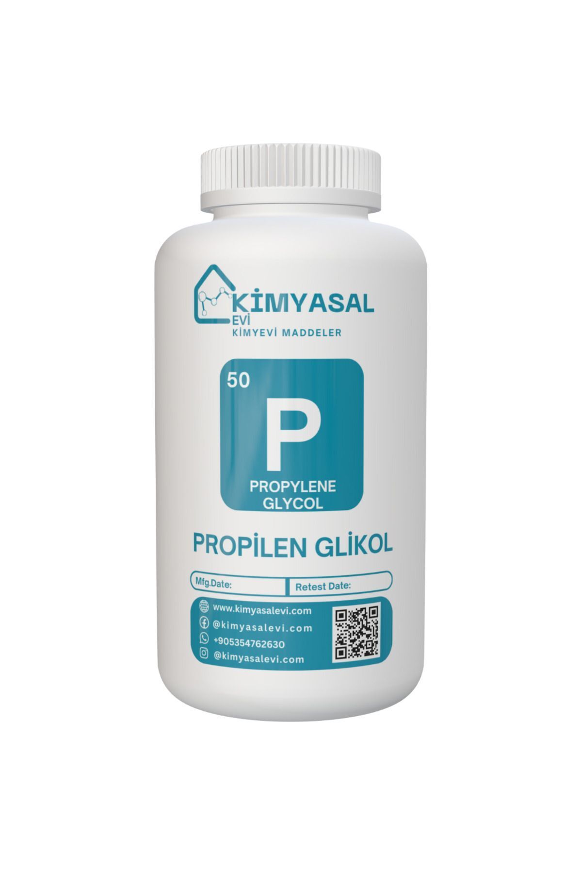 KİMYASAL EVİ KİMİYAVİ MADDELER Propilen Glikol-propylene Glycol 1000 gr