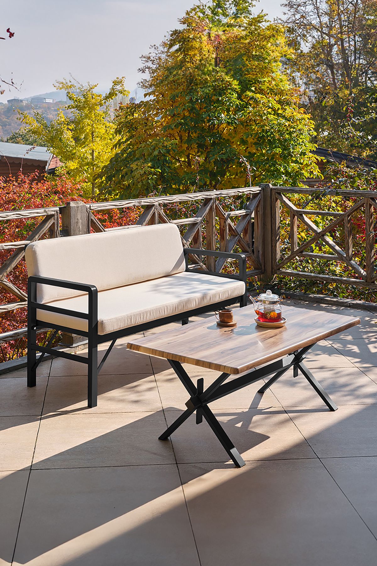 Unimet Pandora Katlanır Balkon&teras Bahçe Koltuk Siyah-krem
