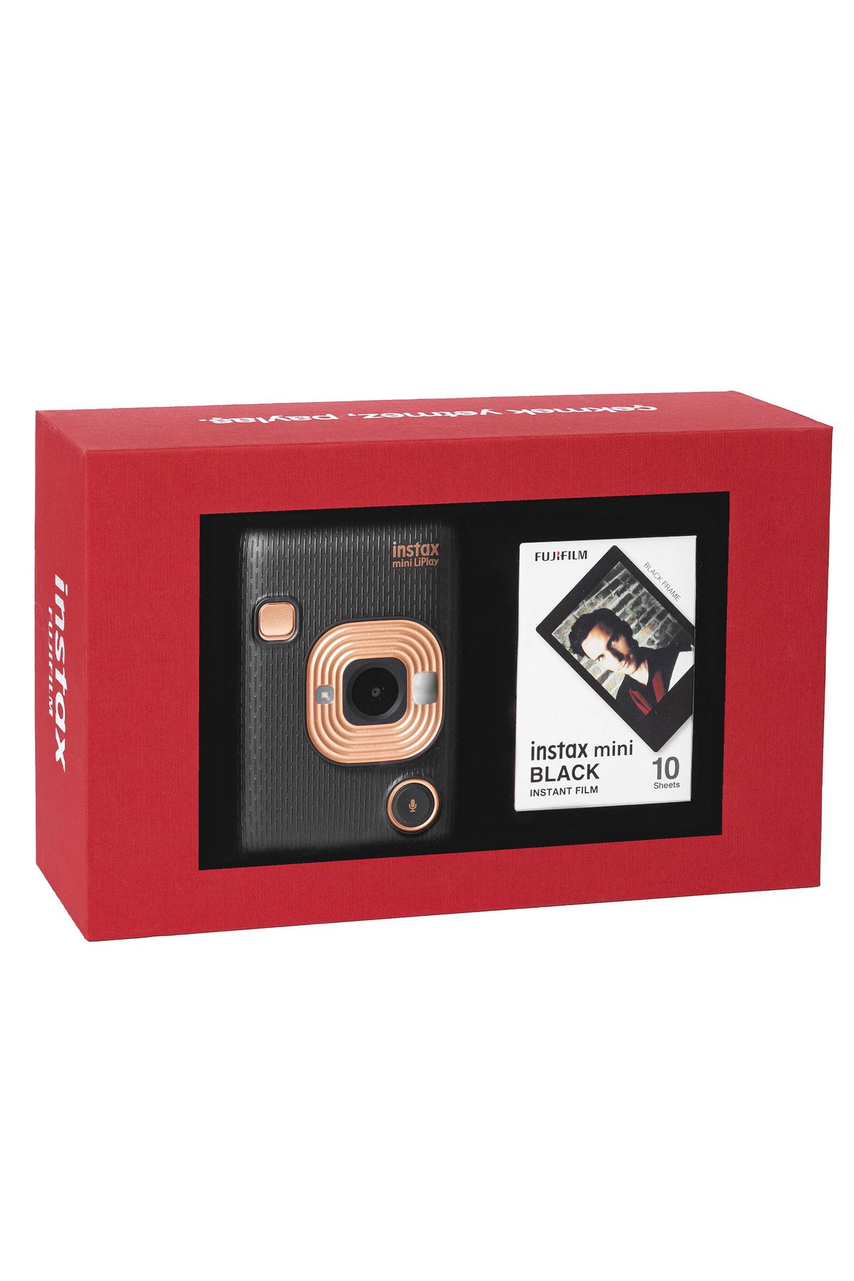 Fujifilm Instax Mini Liplay Elegant Black Fotoğraf Makinesi Kırmızı Special Box