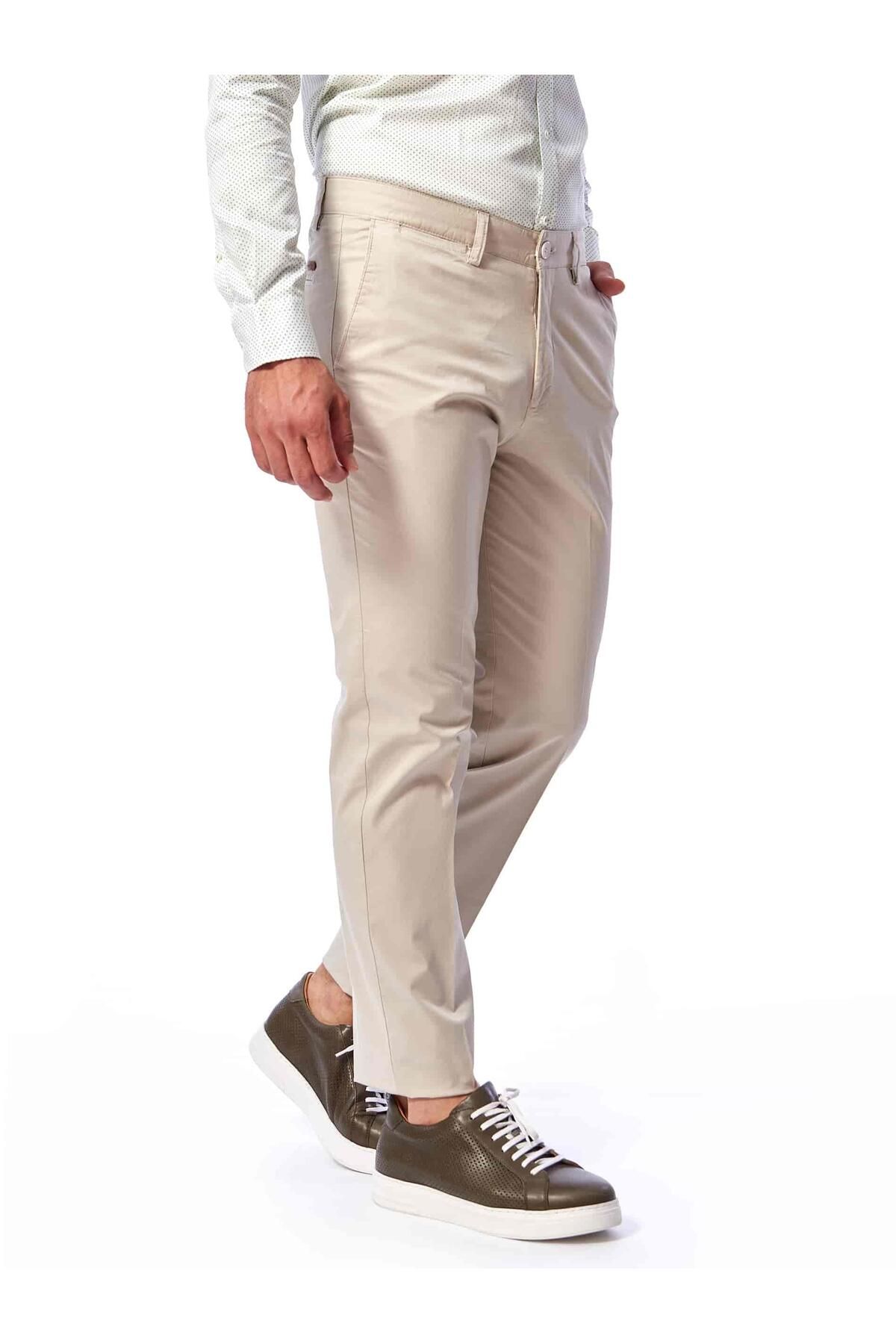 Dufy Taş Erkek Regular Fit Düz Kanvas Pantolon - 38719