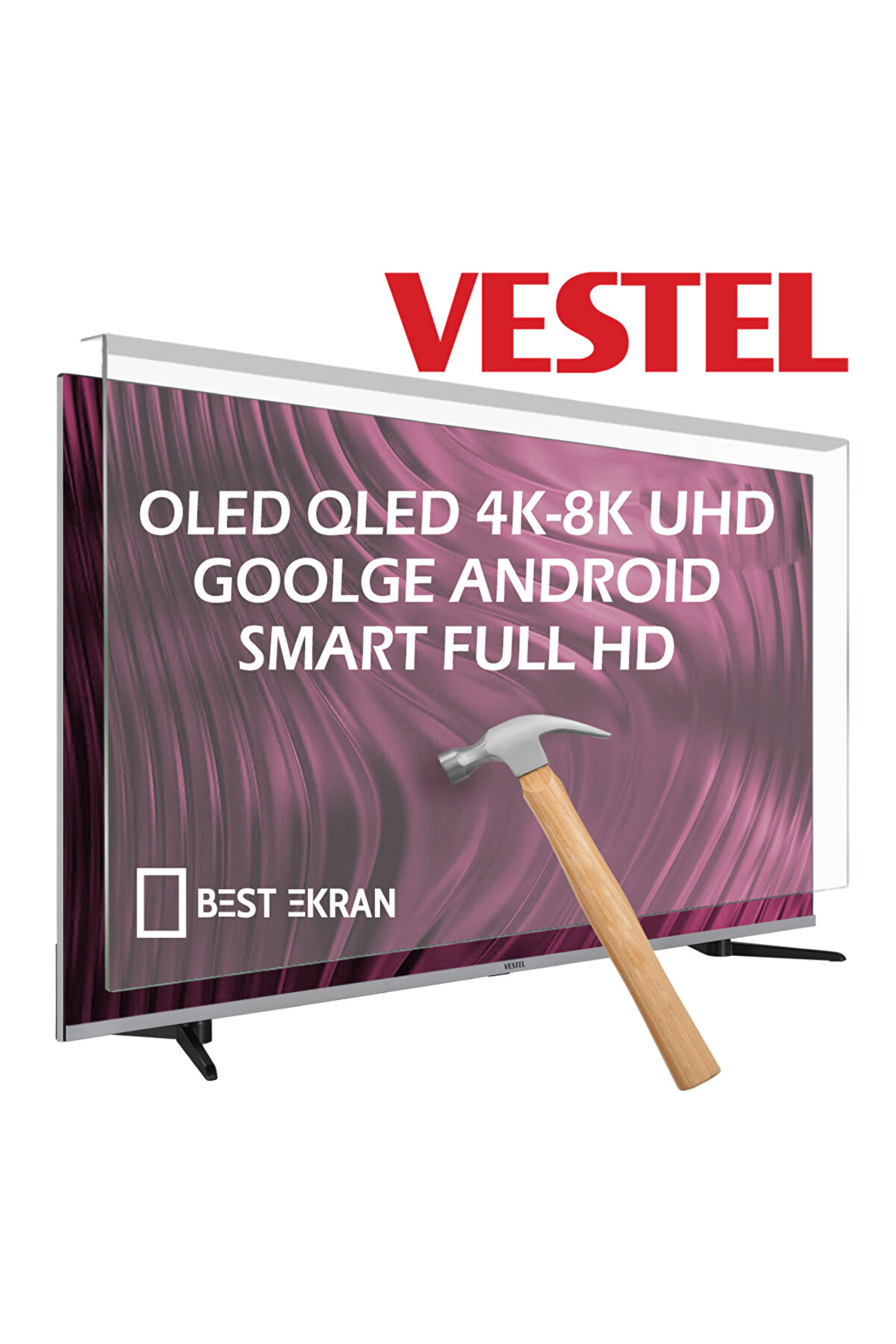 Bestekran Vestel 50" Inç 127 Ekran Tv Ekran Koruyucu Paneli