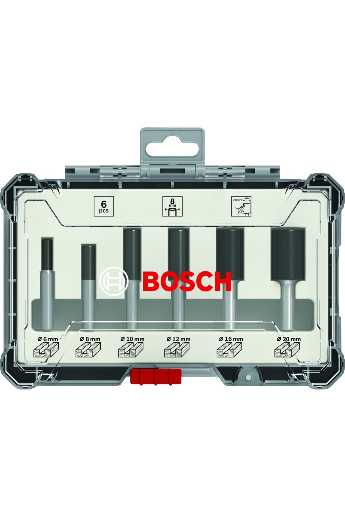 Bosch 8 mm Saplı Profesyonel Ahşap Freze Bıçak Seti 6 Parça (2607017466)