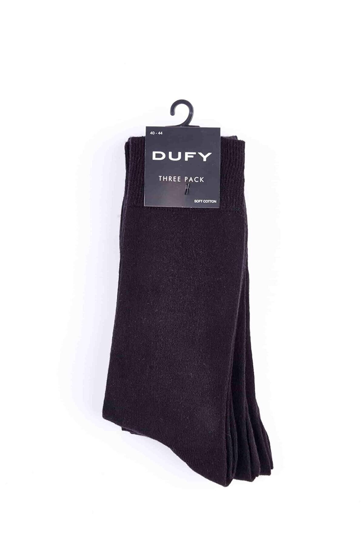 Dufy Siyah Erkek Pamuklu Çorap - 40602