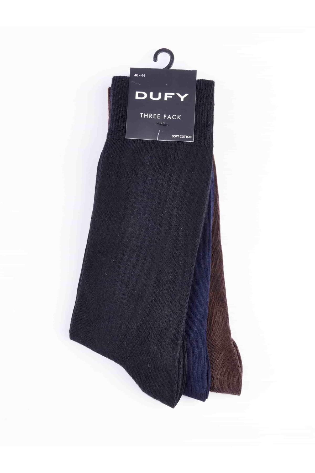 Dufy Siyah Erkek Pamuklu Çorap - 40604