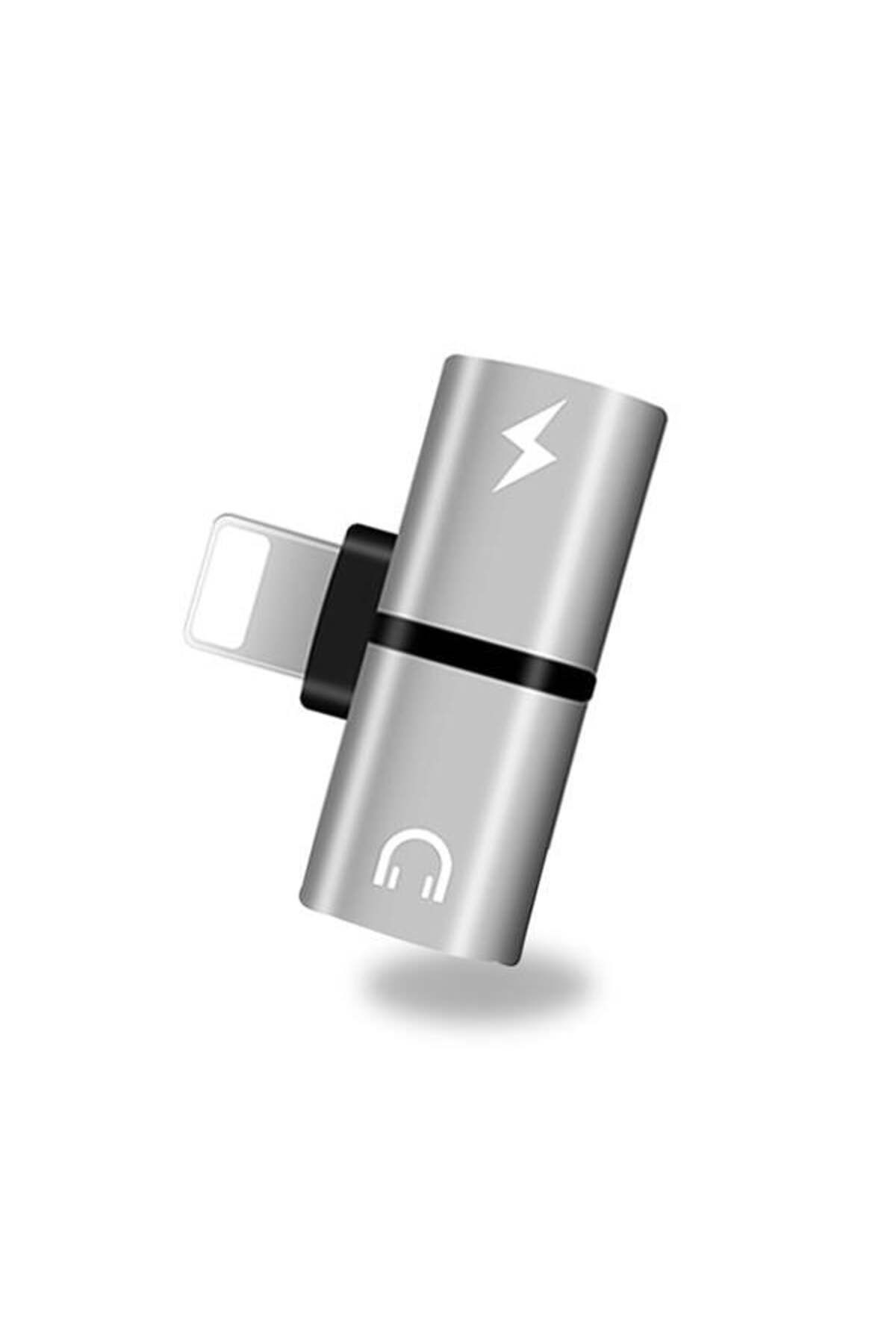 CODEGEN Apple Iphone Lightning 2 Port Çoklayıcı Dönüştürücü Gümüş Adaptör Cdg-cnv43