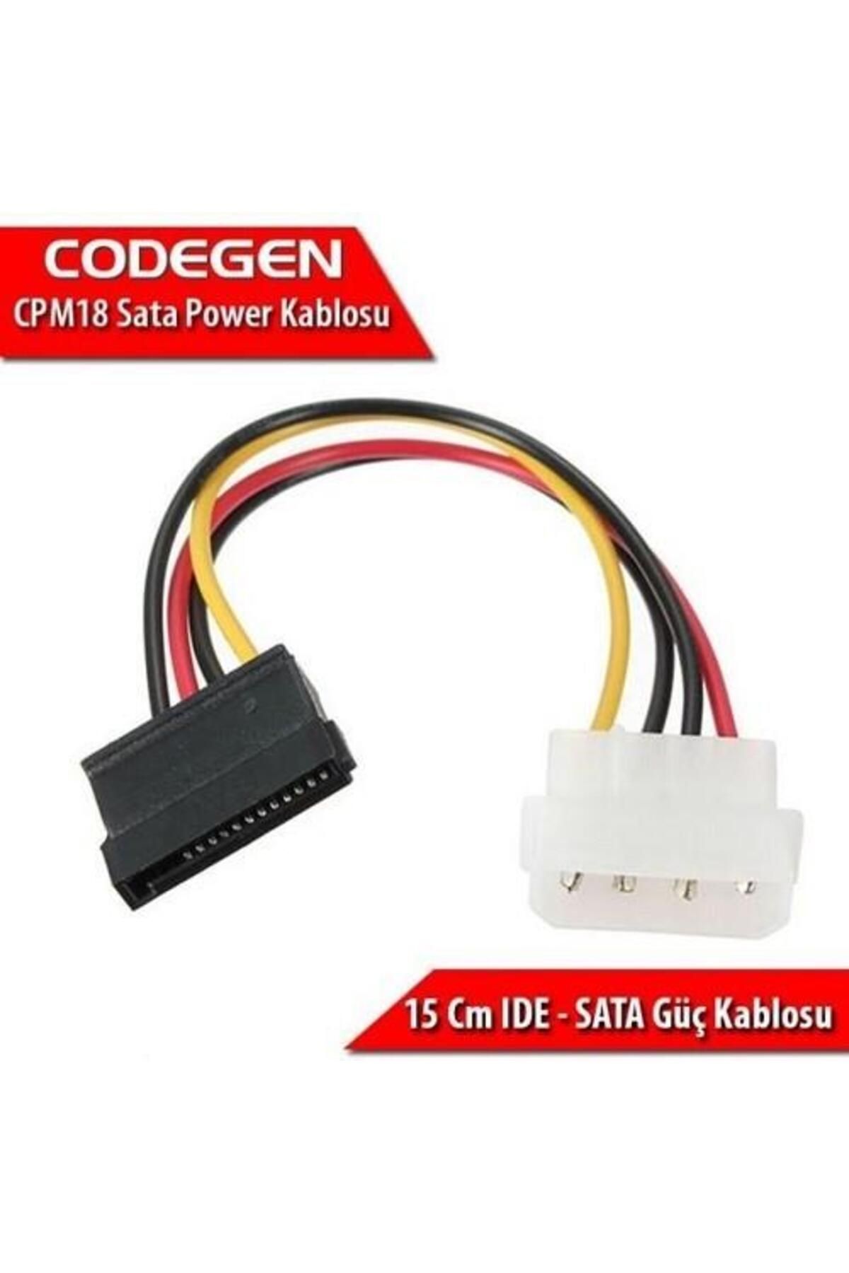 CODEGEN Cpm18 Hdd (HARDDİSK) Sata Power Kablosu 10lu Paket