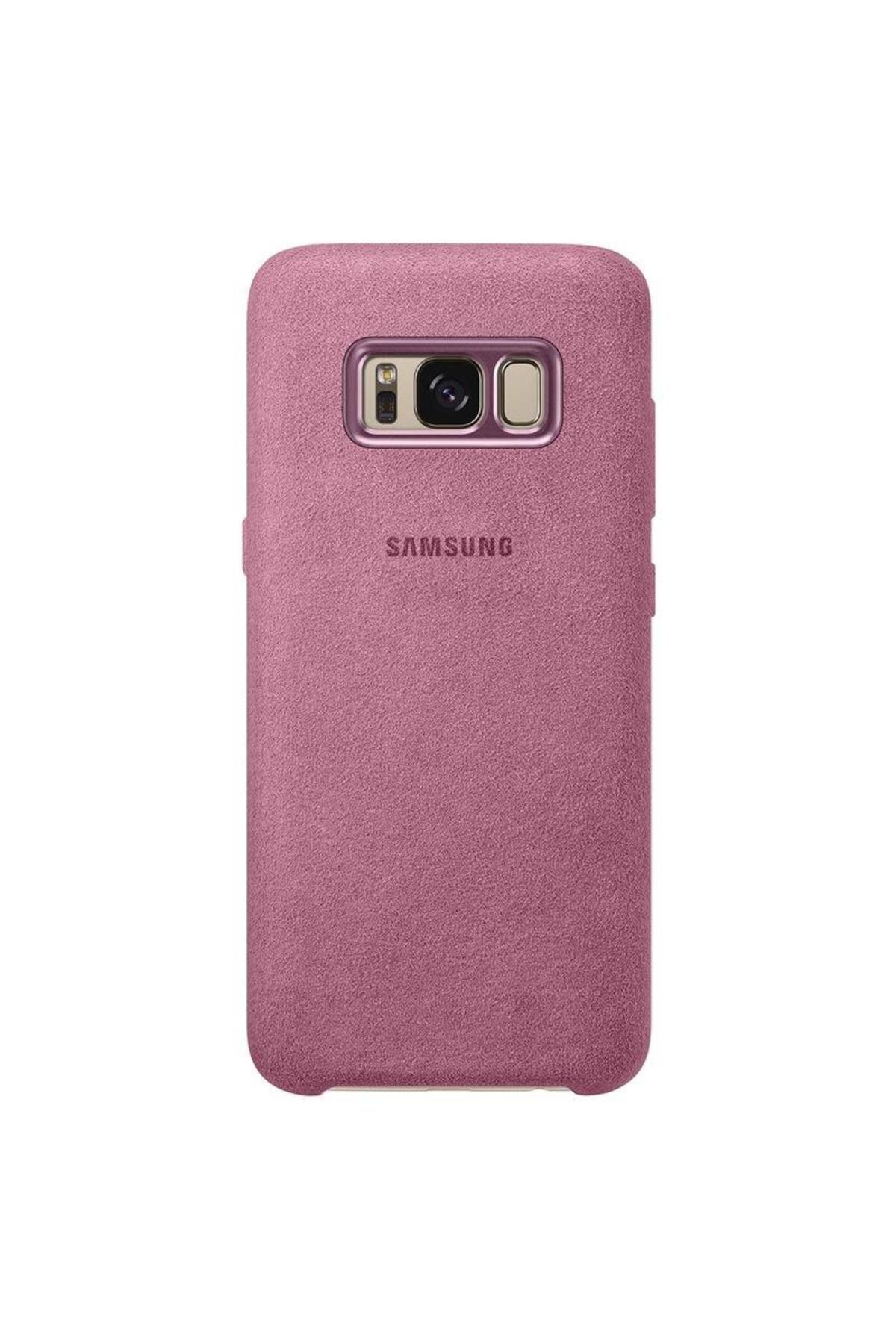 Samsung Galaxy S8 Alcantara Kılıf Pink Ef-xg950apegww