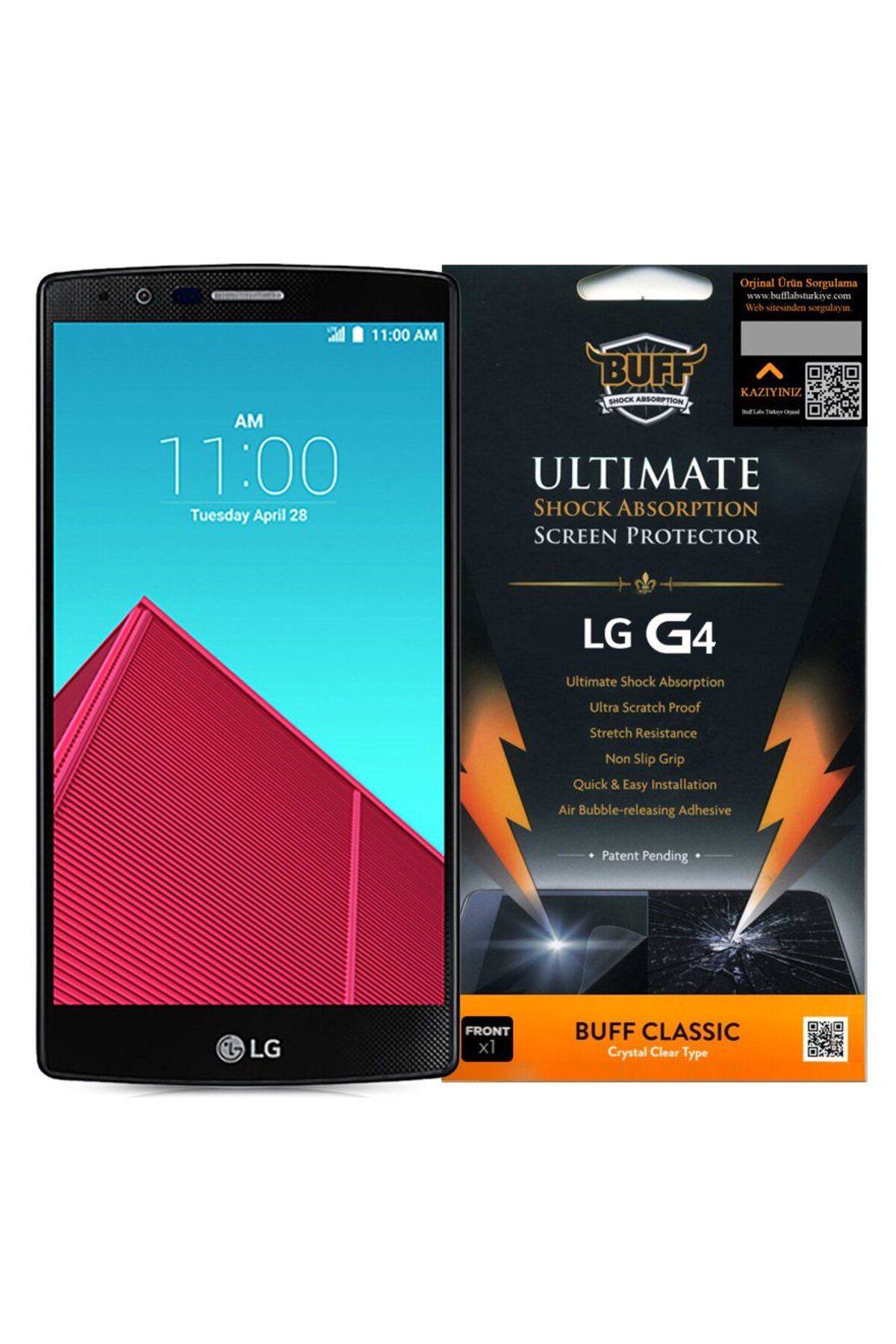 Buff Lg G4 Ile Uyumlu Darbe Emici Ekran Koruyucu Film