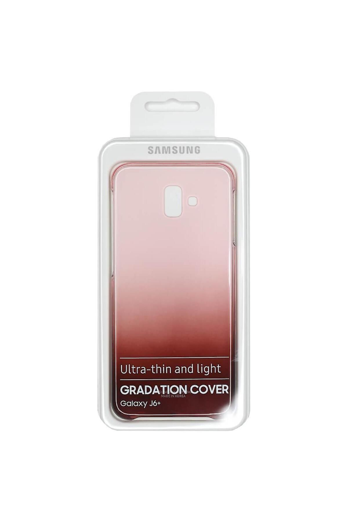 Samsung Galaxy J6 Plus Gradation Kılıf Kırmızı Ef-aj610cregww
