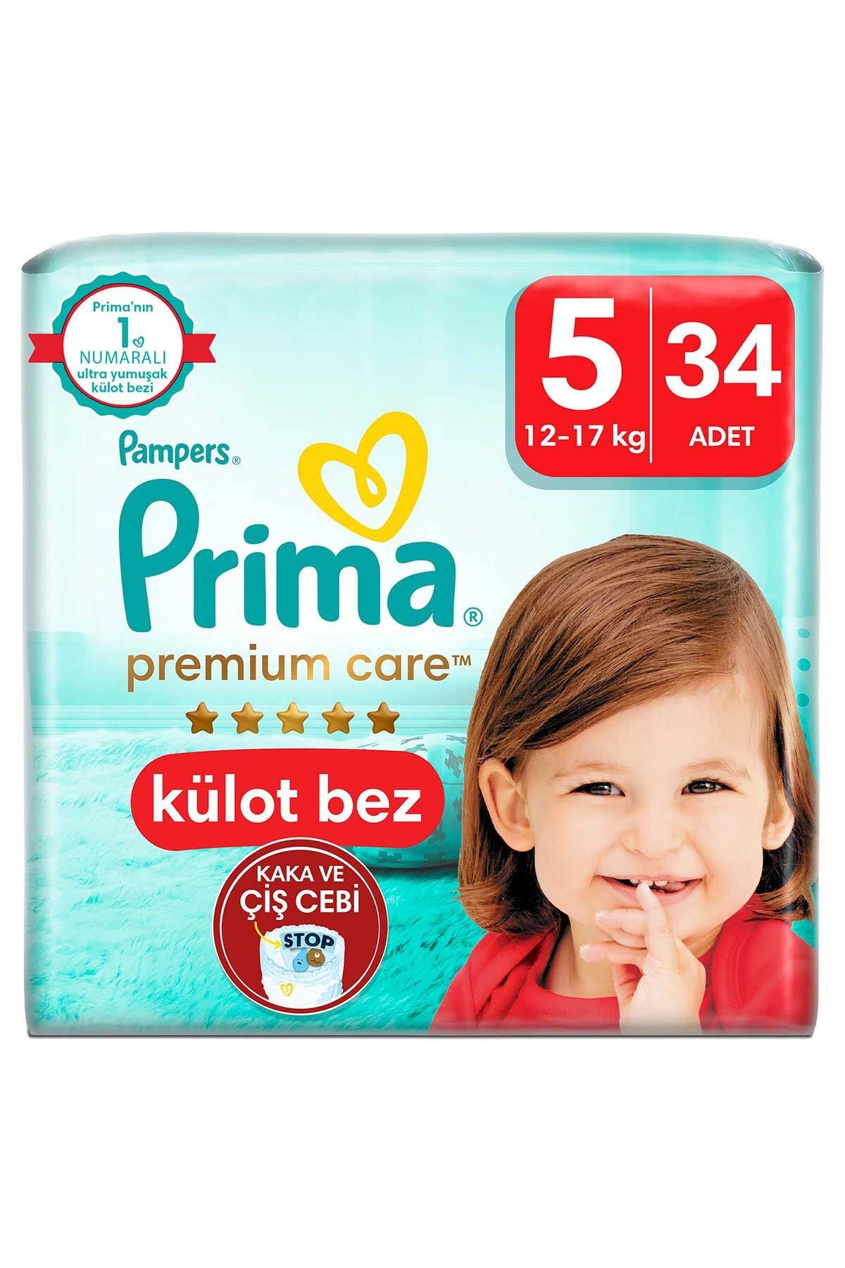 Prima Külot Bebek Bezi Premium Care 5 Beden 34 Lü