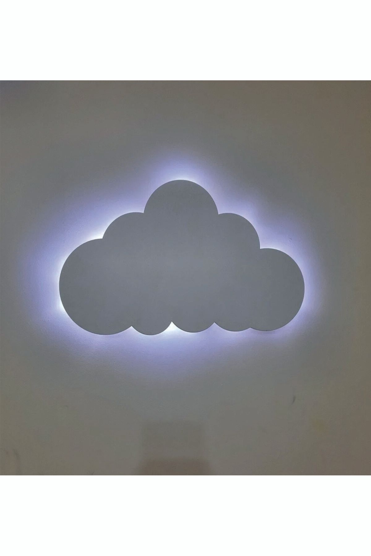 İLK HEDİYEM Çocuk Odası Peri Ledli, Işıklı Beyaz Bulut Gece Lambası 40 x 25 cm