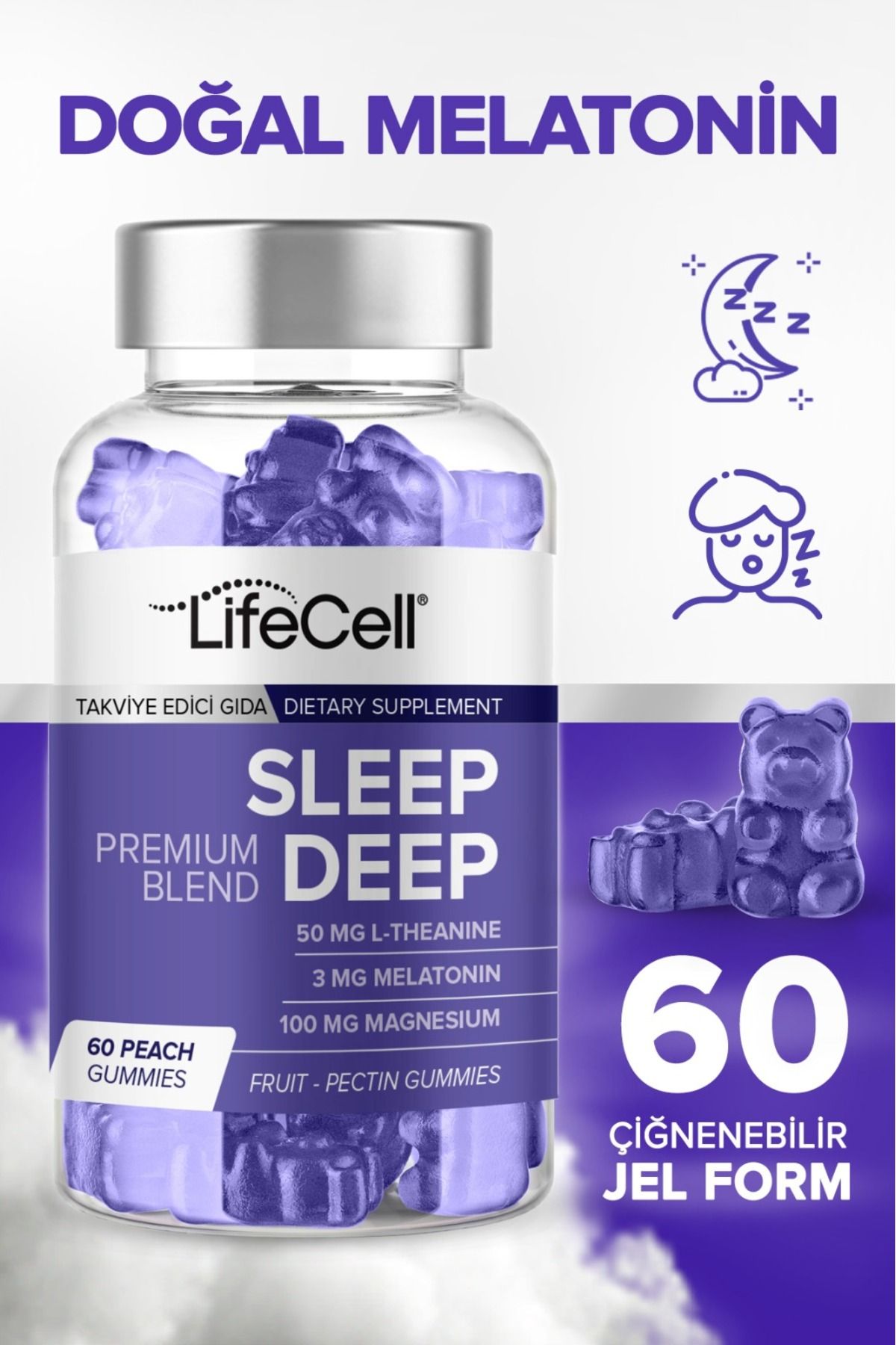 Lifecell Sleep Deep - Doğal Melatonin Stressiz Ve Derin Uyku Için Kompleks Gıda Takviyesi