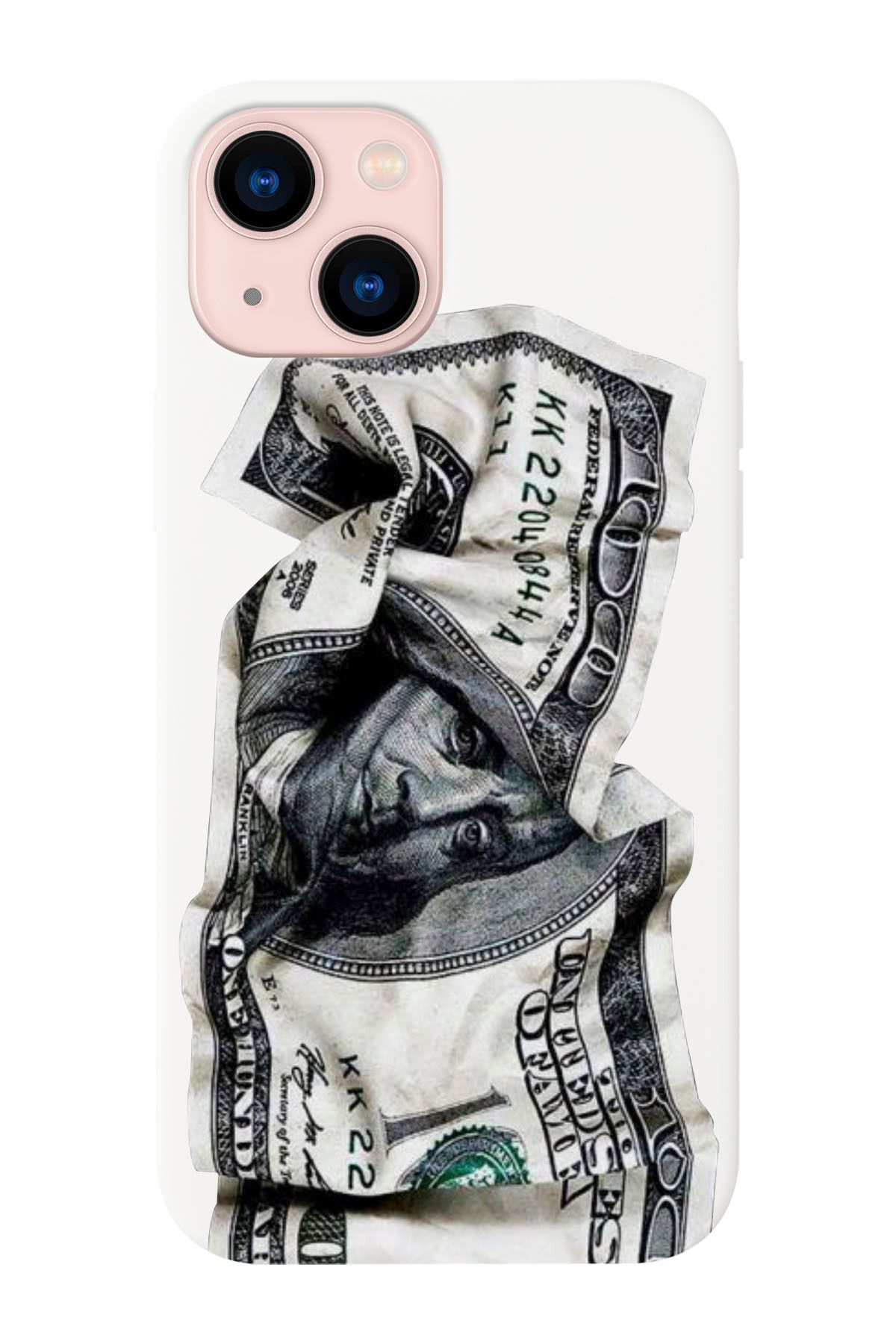 shoptocase Iphone 14 Uyumlu Dolar Desenli Lansman Silikon Telefon Kılıfı