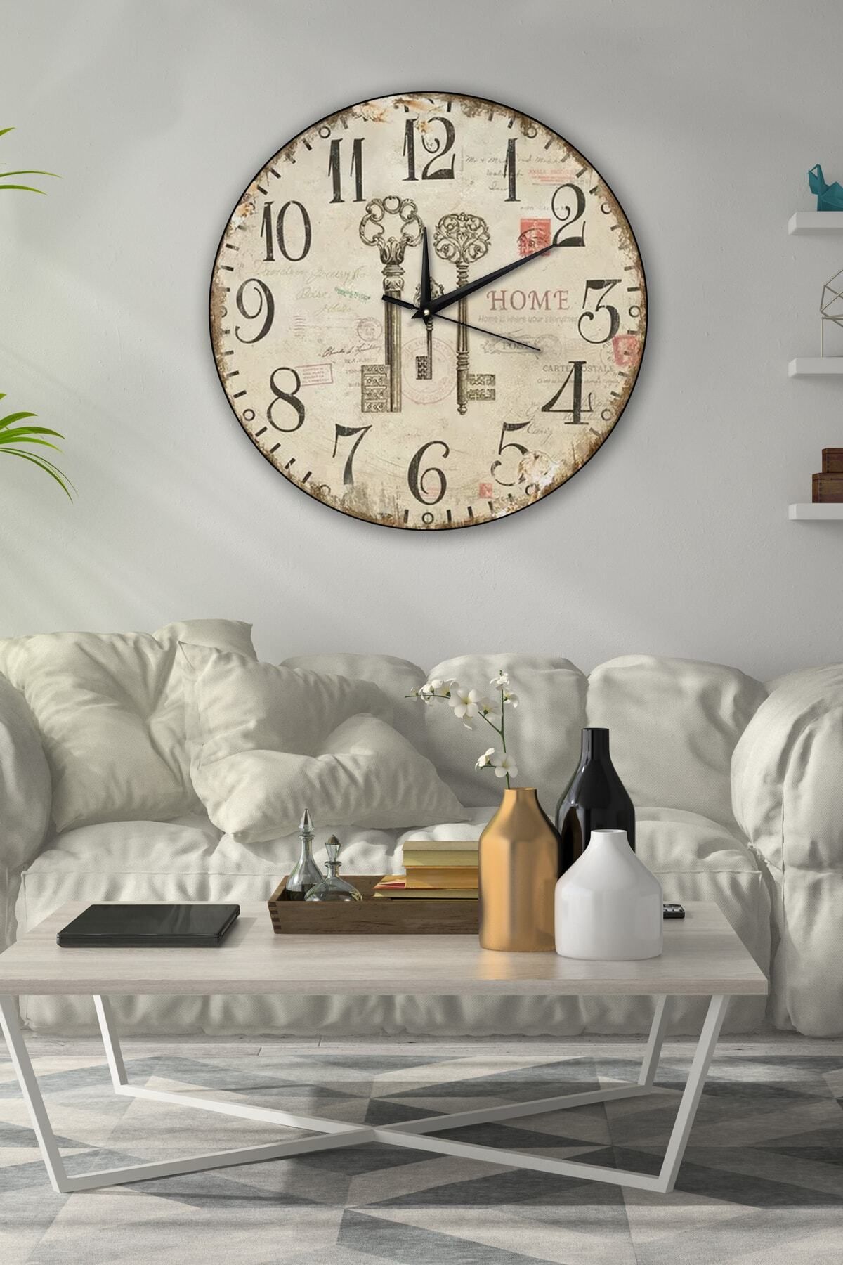 modabilge Retro Tasarımlı Duvar Saati 35x35 cm