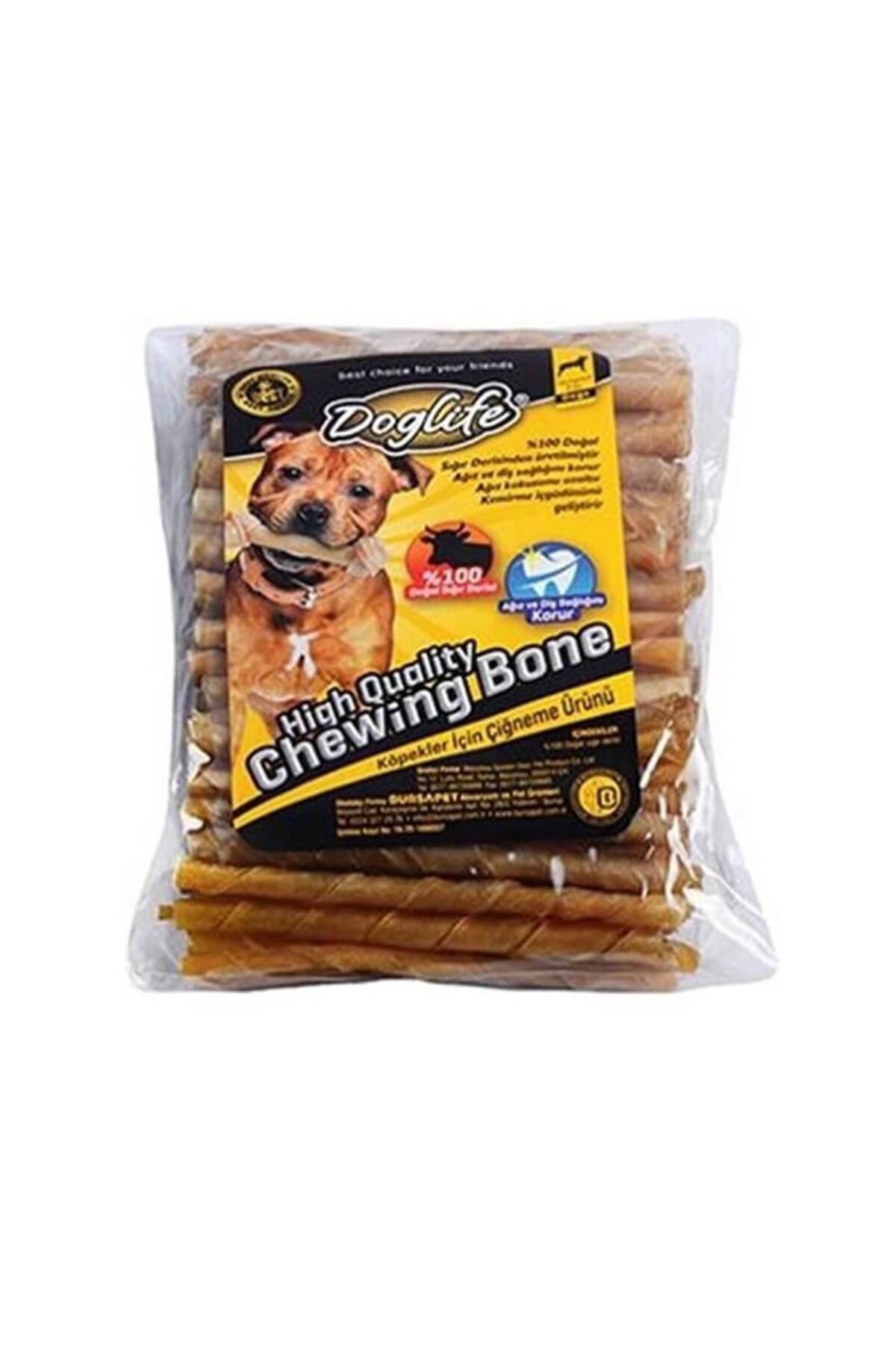Gimdog Köpek burgu kemik sığır derisi Köpek ödül kemiği plak tartar ağız bakım kemiği 50 Adet