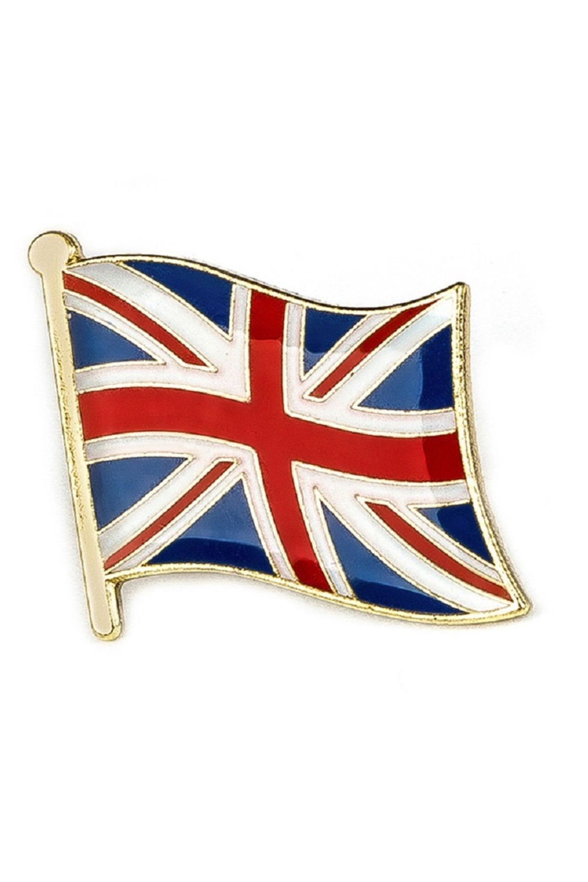 Market66 İngiltere Bayrağı İngiliz İğneli Ufak Yaka Rozeti Altın Kaplama Zeminli Kadın Erkek Bayrak Rozet