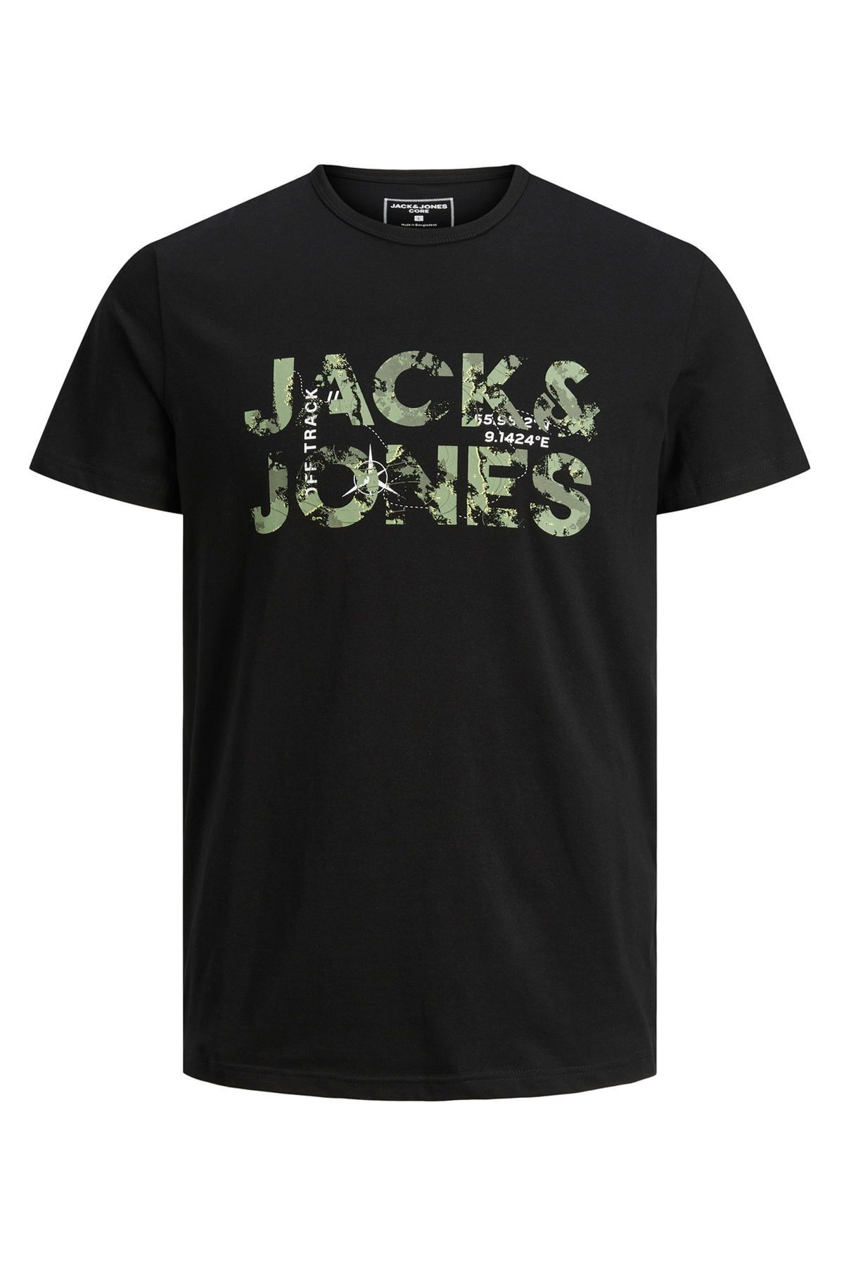 Jack & Jones Bisiklet Yaka Logo Baskili Tisört