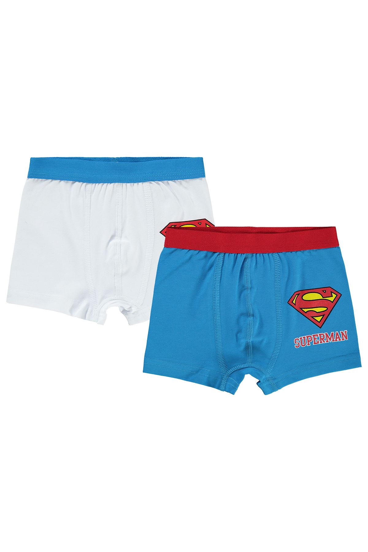 Superman Süperman Erkek Çocuk Boxer 2-10 Yaş Mavi