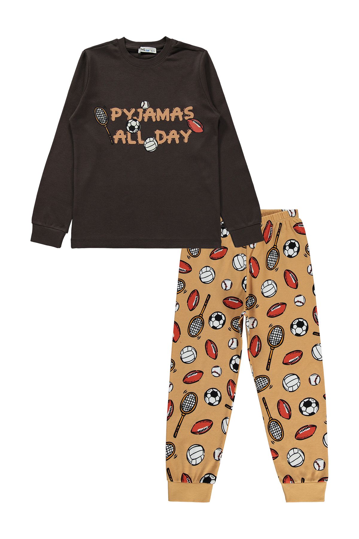 Civil Boys Erkek Çocuk Pijama Takımı 10-13 Yaş Vizon