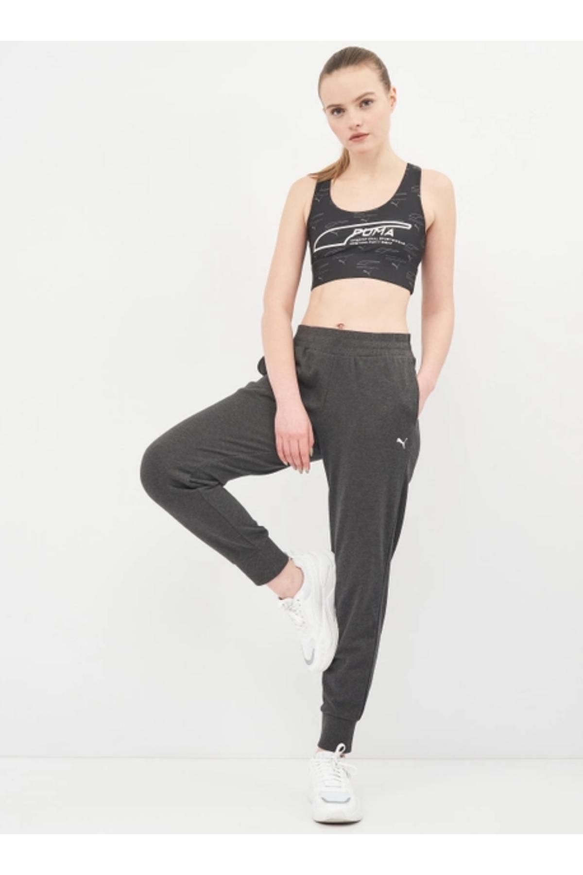Puma Kadın Koyu Gri Essential Sweatpants Günlük Stil Eşofman Altı