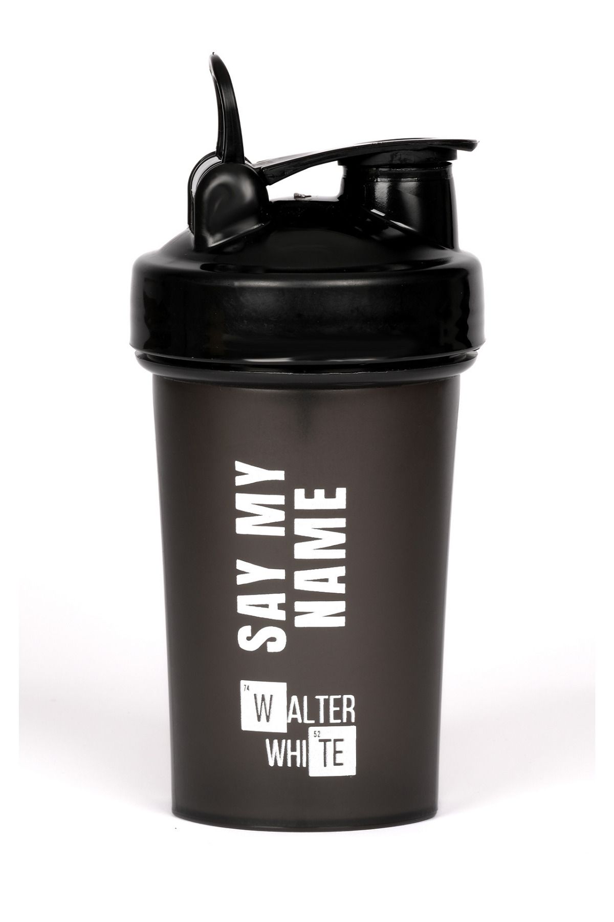 Walter White Protein Shaker,Karıştırıcı Shaker,Sporcu Shaker,Antreman Shaker Siyah 550 ML