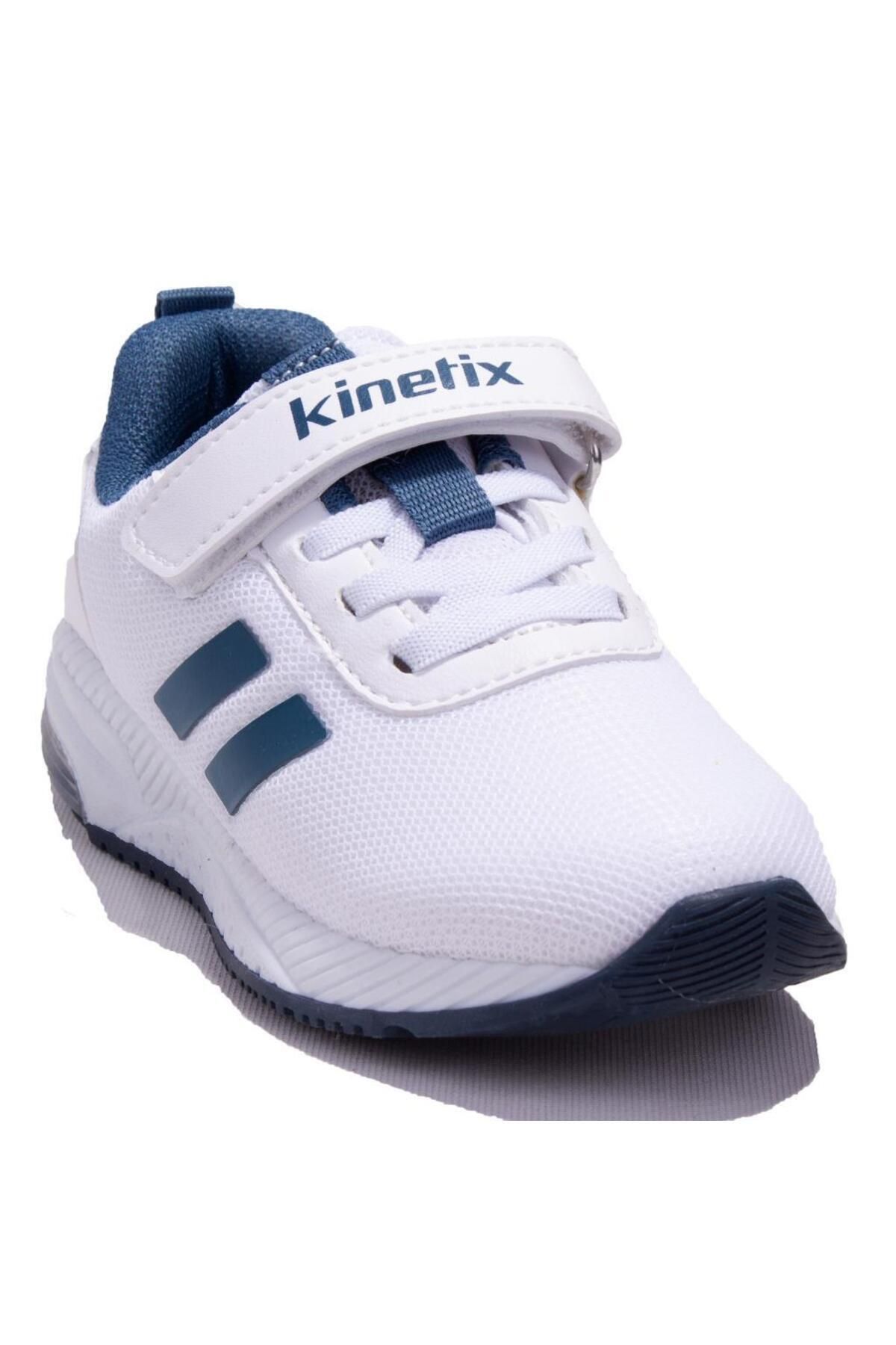 Kinetix Korper II Beyaz Lacivert Ortopedik Günlük Işıklı  Erkek Çocuk Spor Ayakkabı