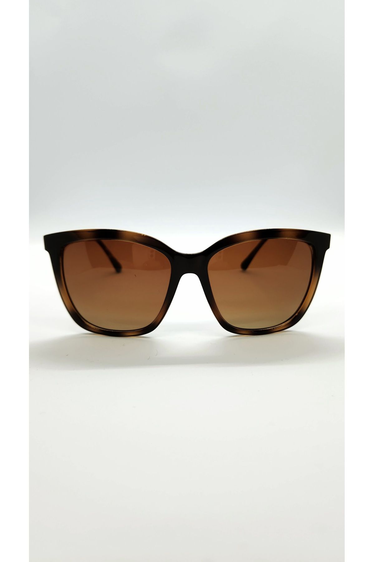 Benx Sunglasses Kahverengi Köşeli Model Metal Kollu Kadın Güneş Gözlüğü