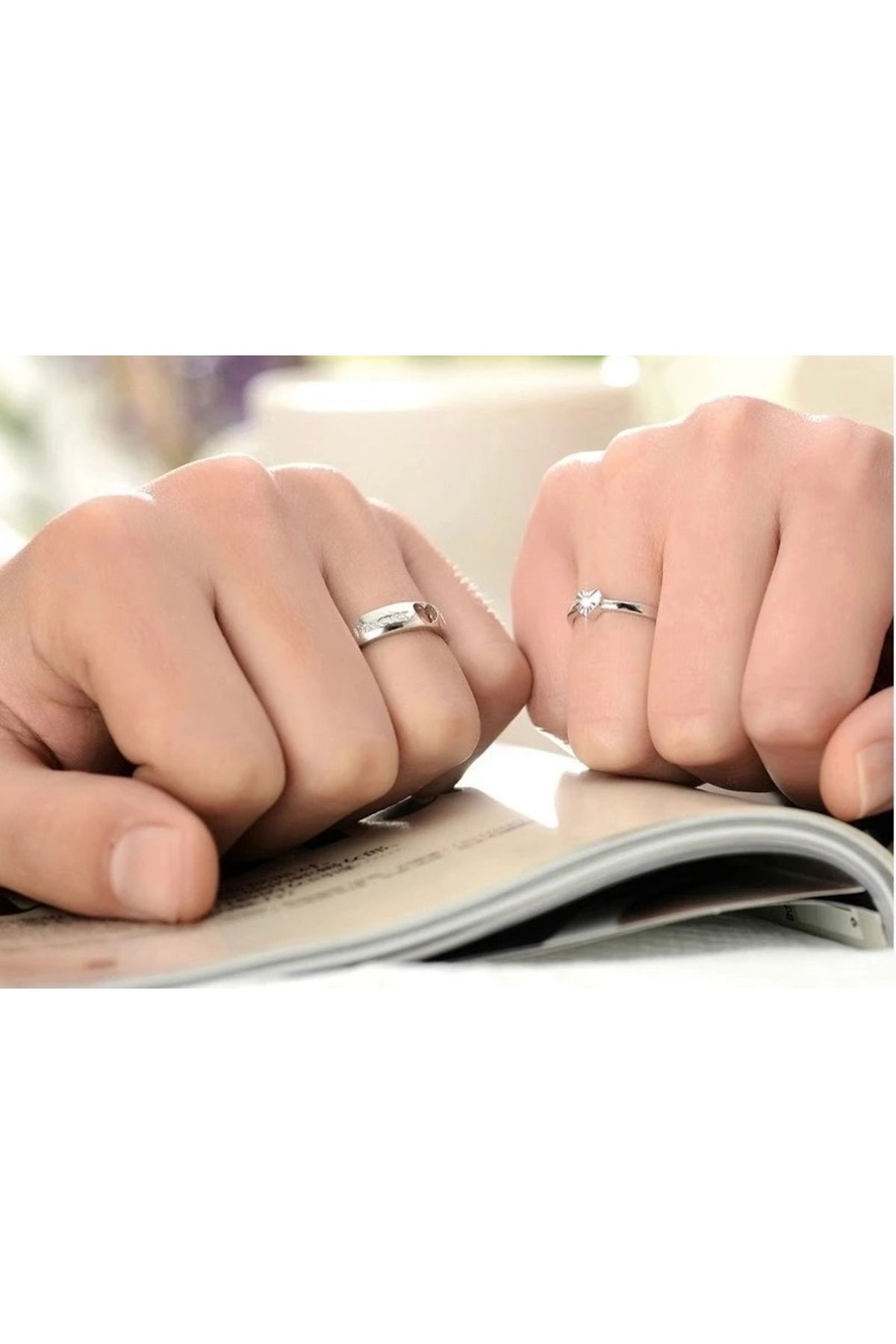 LadyBug Store Kalbimin sahibine temalı bakır çift yüzüğü sevgili yüzüğü